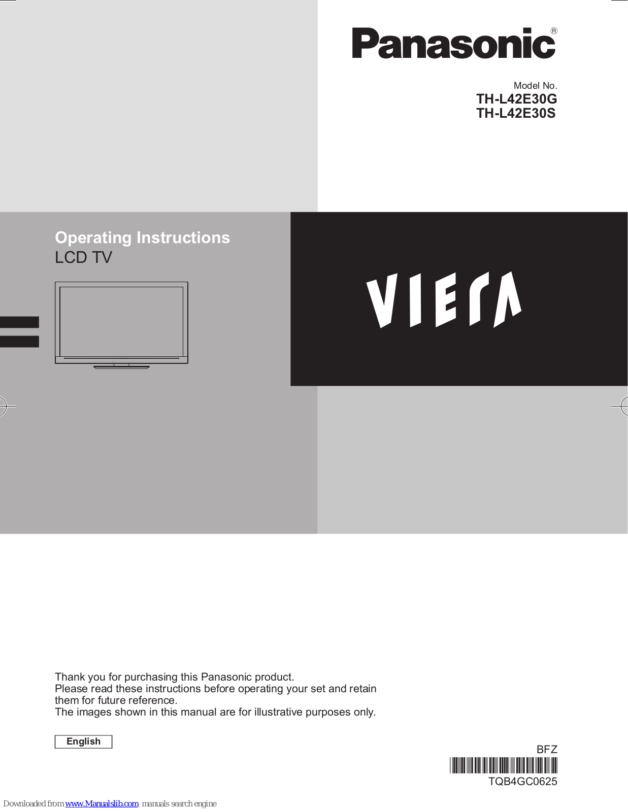 Panasonic Viera TH-L42E30G, Viera TH-L42E30S Operating Instructions Manual