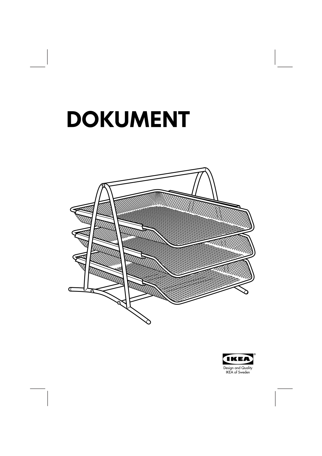 IKEA DOKUMENT LETTER TRAY SET Assembly Instruction