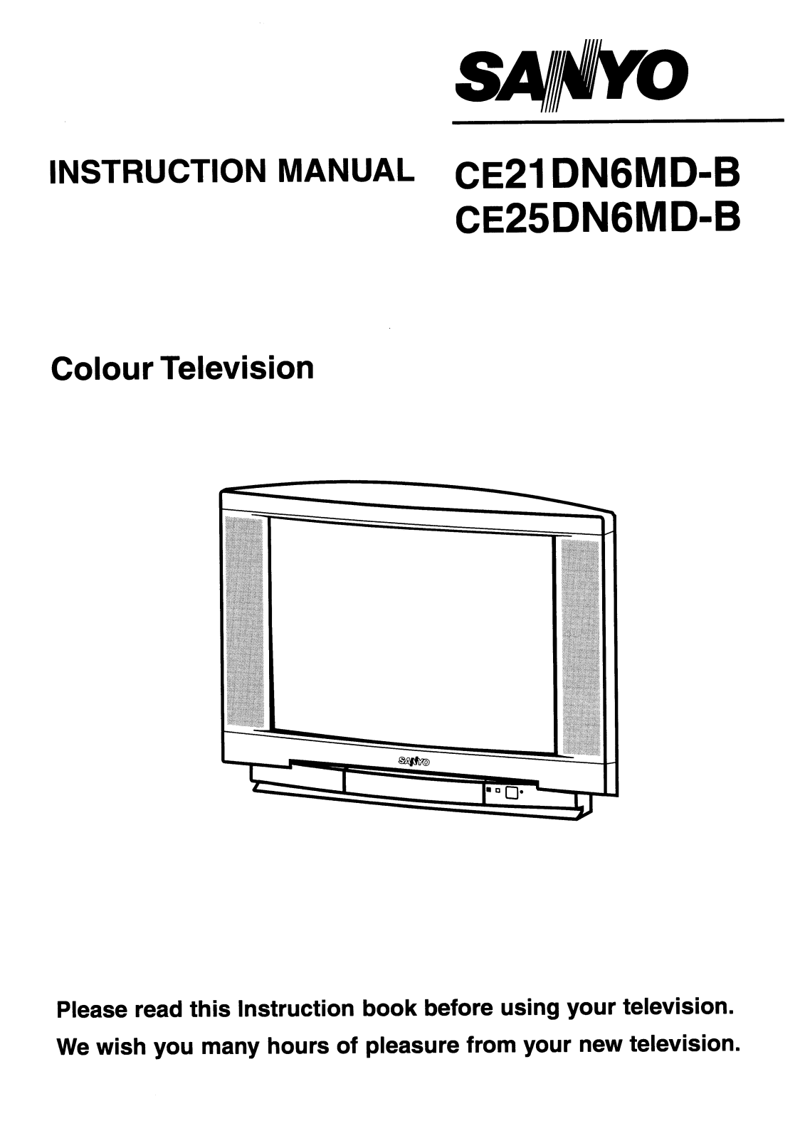Sanyo CE21DN6MD-B, CE25DN6MD-B Instruction Manual