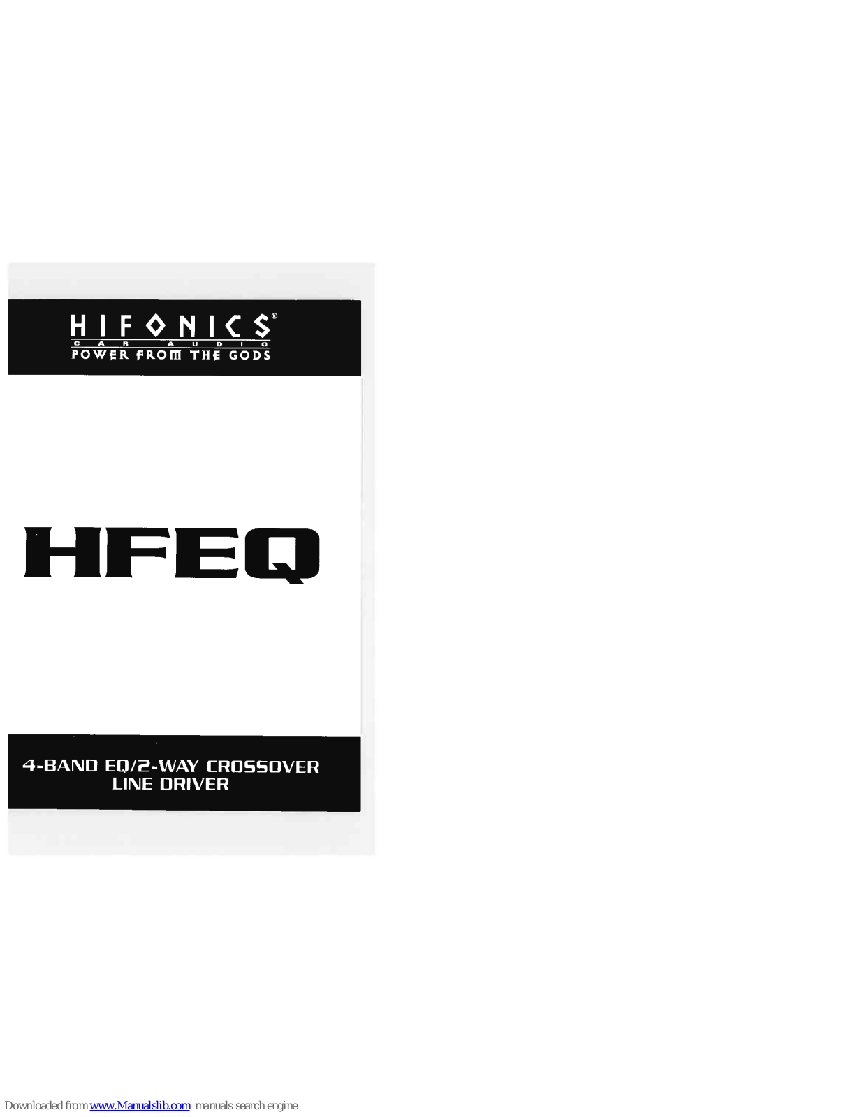 Hifonics HFEQ User Instruction