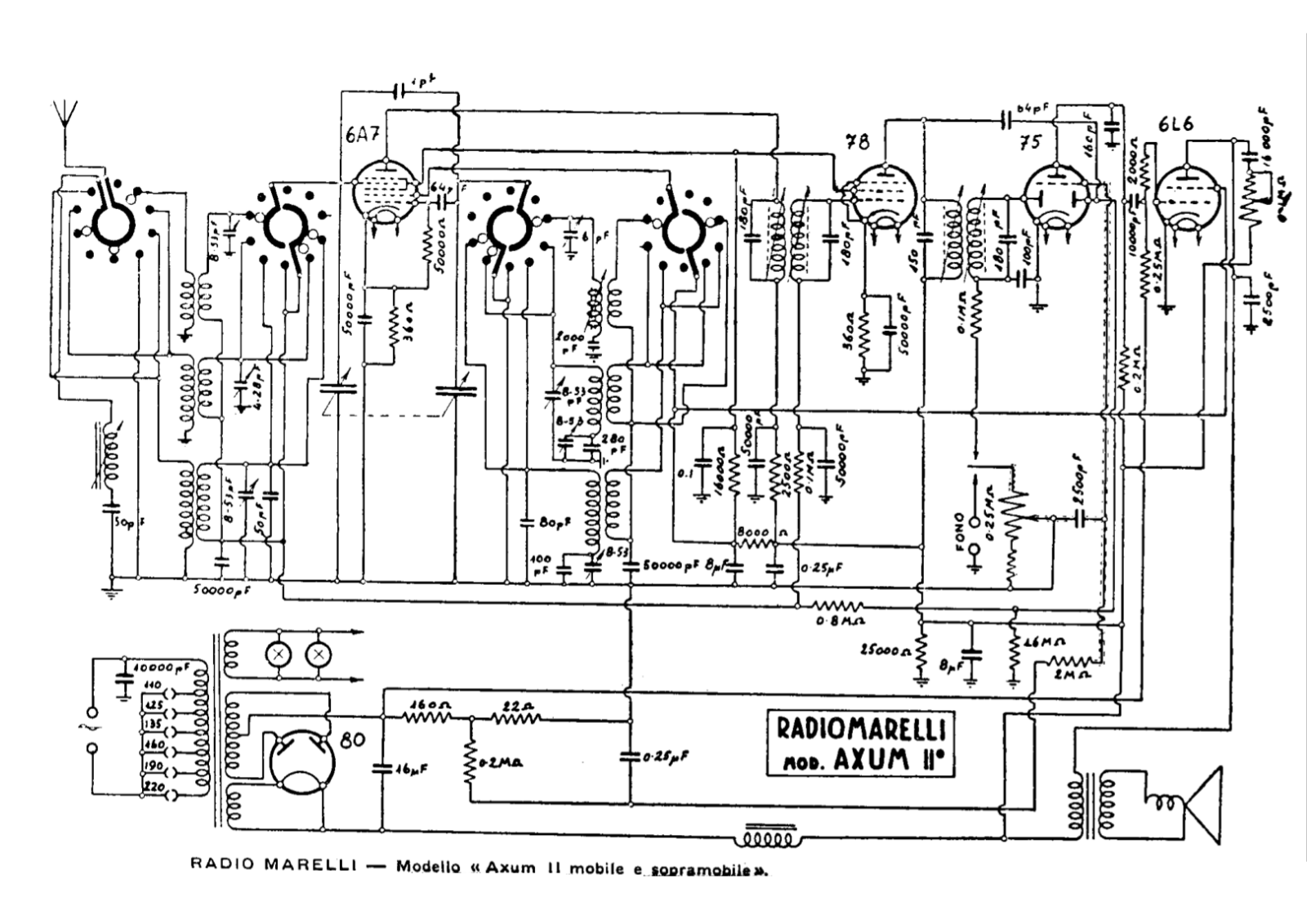 Radiomarelli axum ii schematic