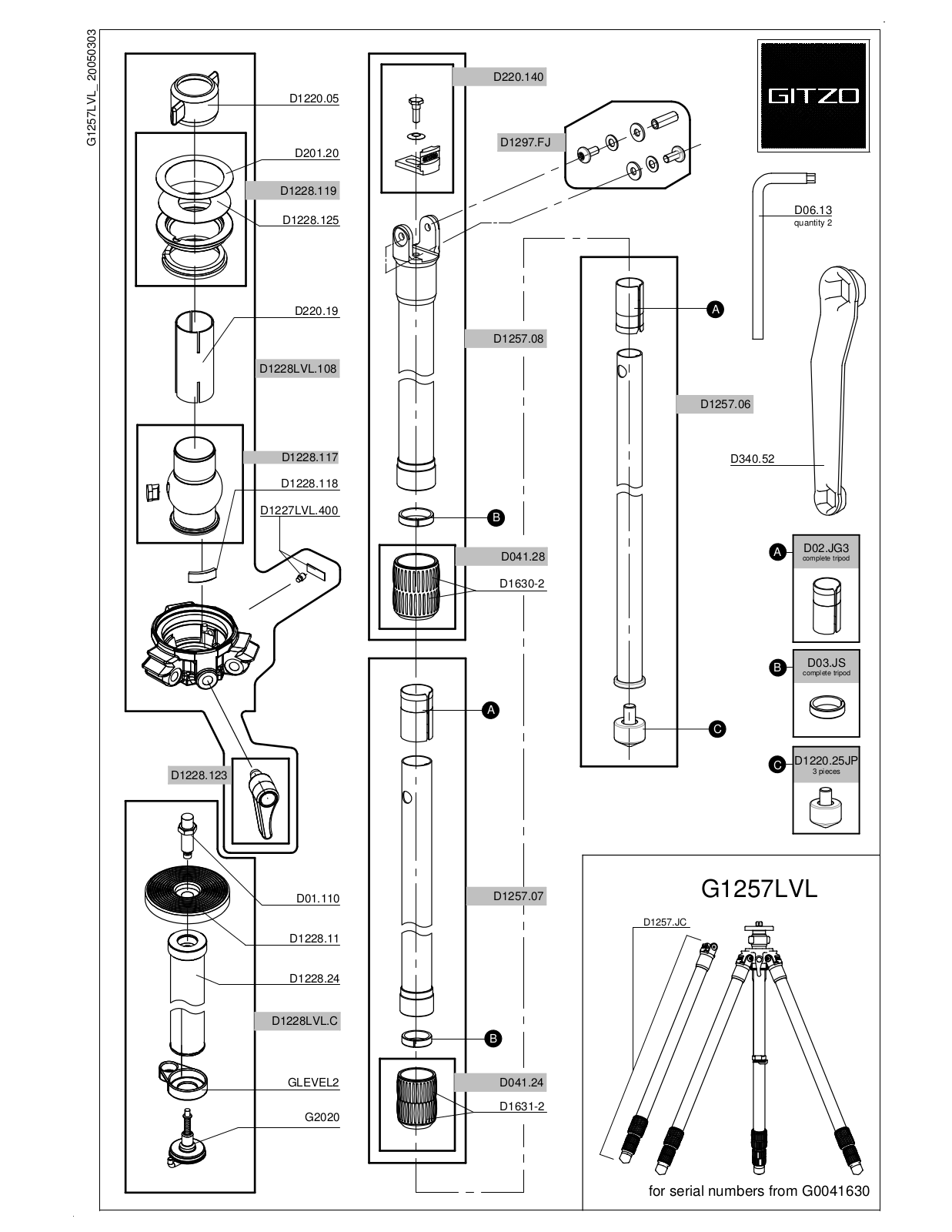 Gitzo G1257LVL User Manual