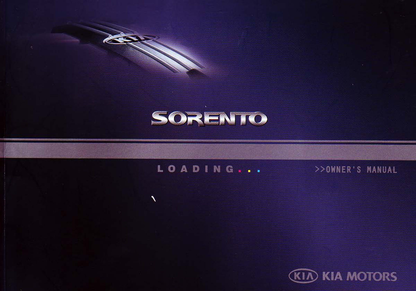 Kia SORENTO 2004 Owner Manual