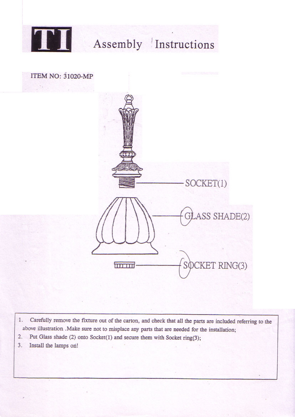 Triarch 31020-MP User Manual