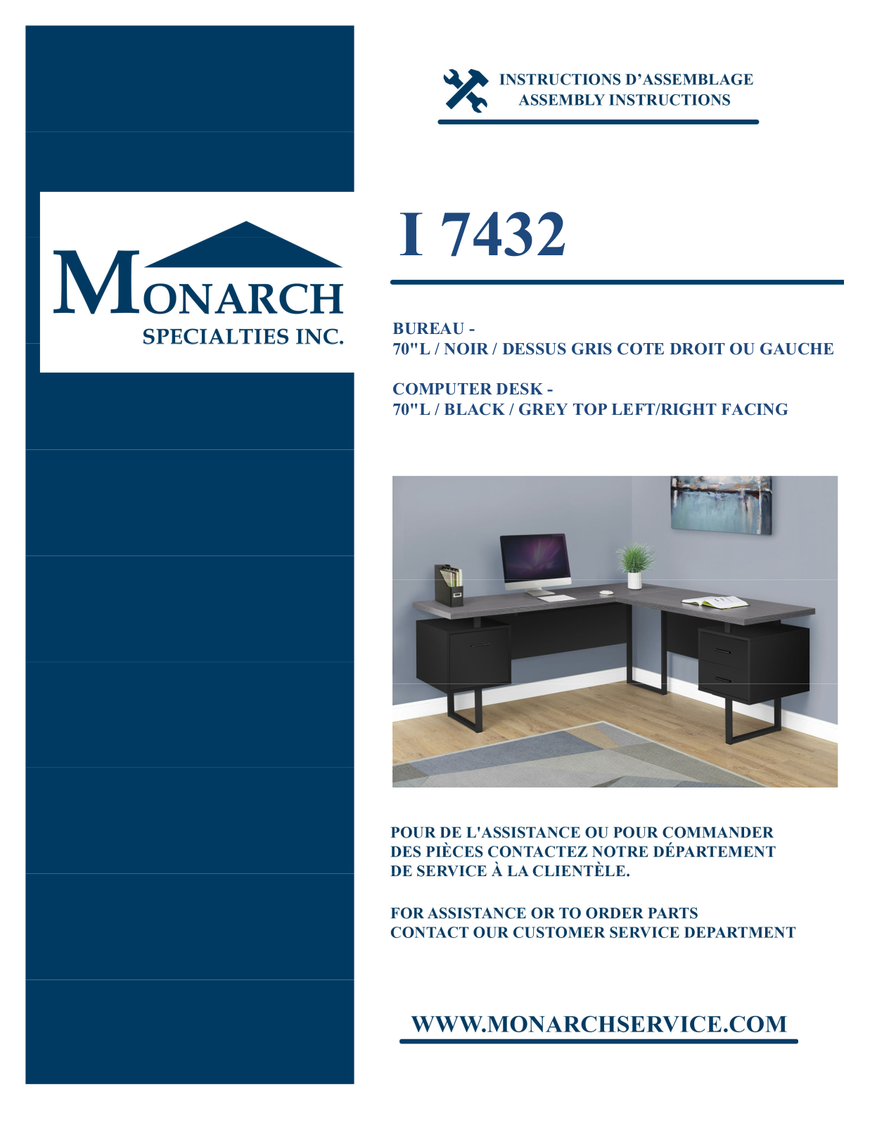 Monarch I7432 Assembly Guide