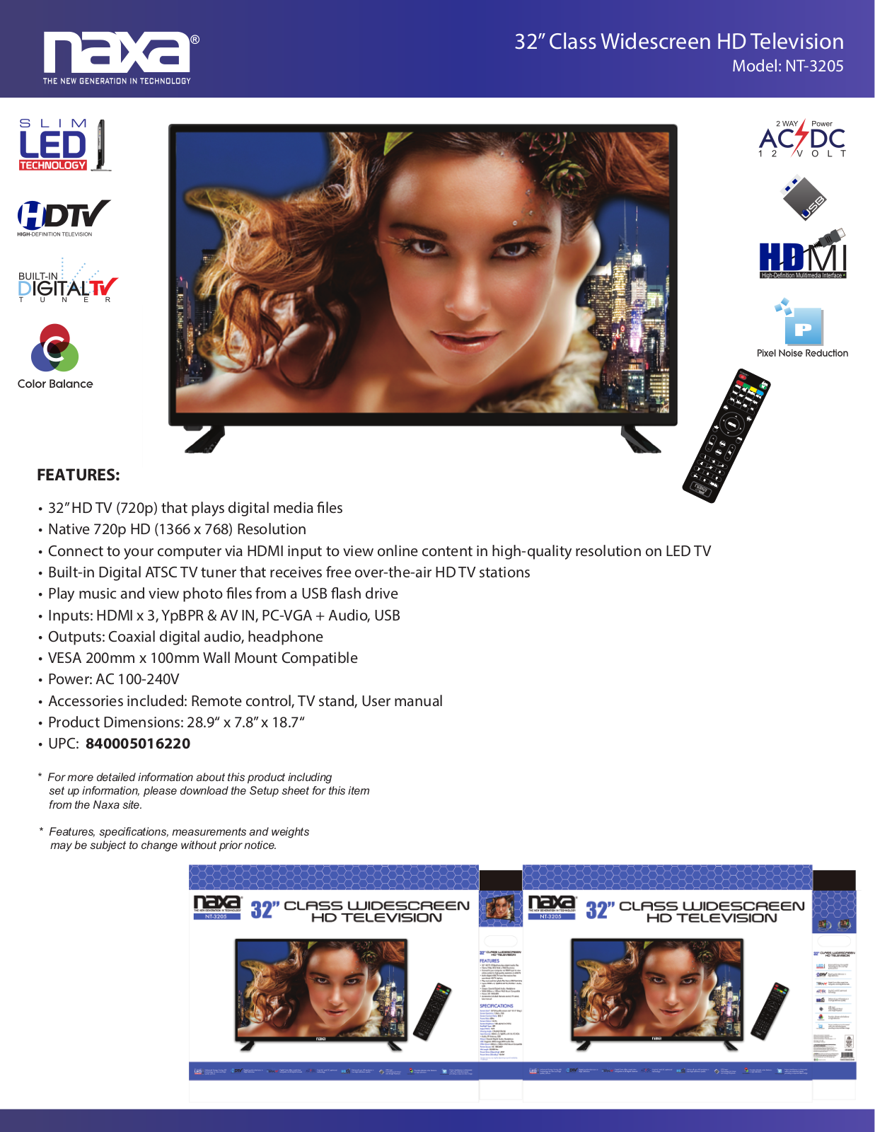 NAXA NT-3205 Datasheet - ManualMachine.com