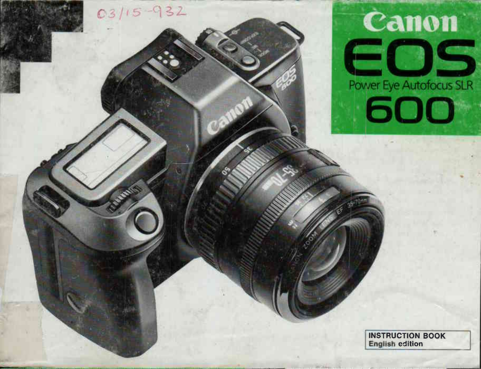 Canon 600 User Manual