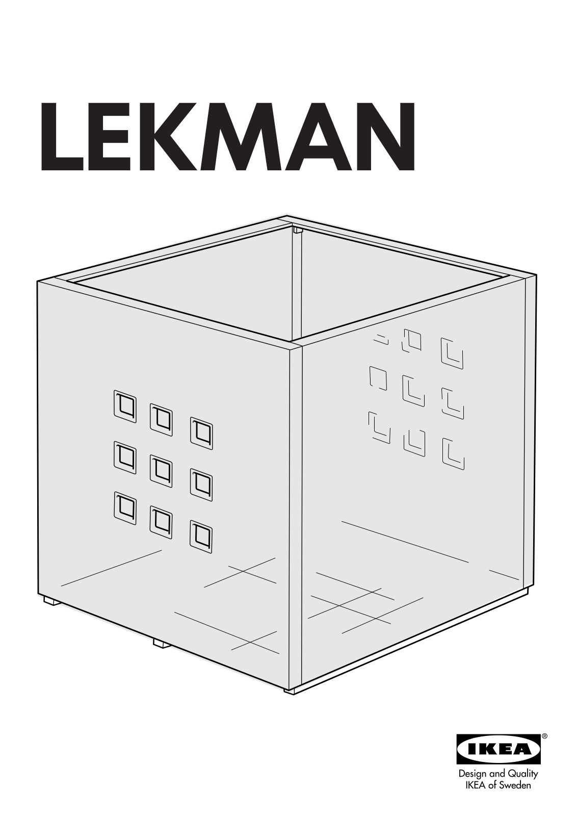 IKEA LEKMAN BOX 13X13X14 5-8 Assembly Instruction