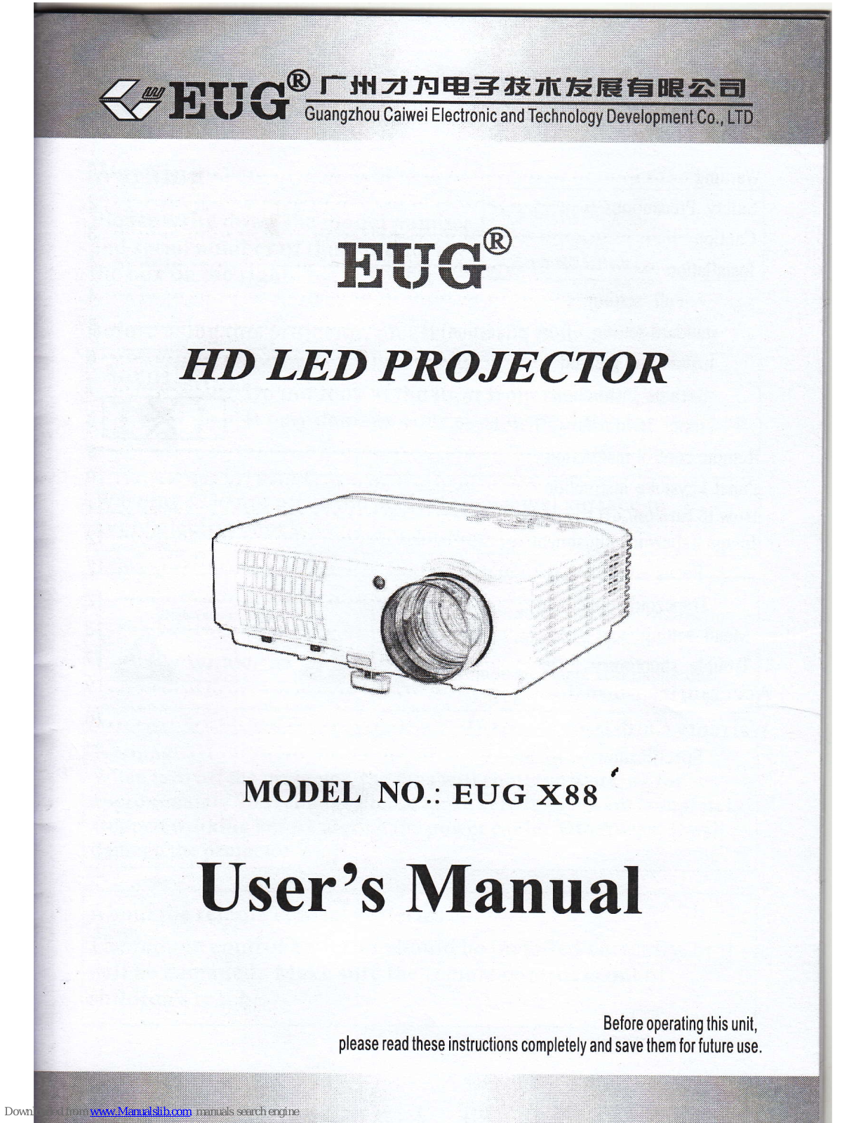 EUG X88 User Manual - ManualMachine.com