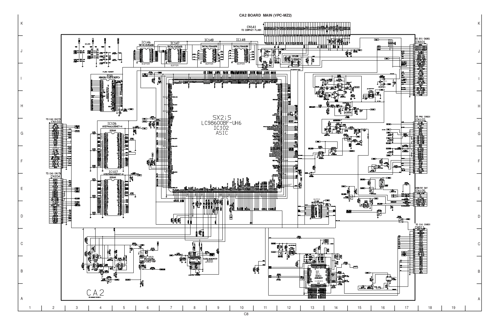 SANYO VPC-MZ2EX, VPC-MZ2, VAR-GA4U, VAR-GA4EX, VAR-GA4E BOARD 8E