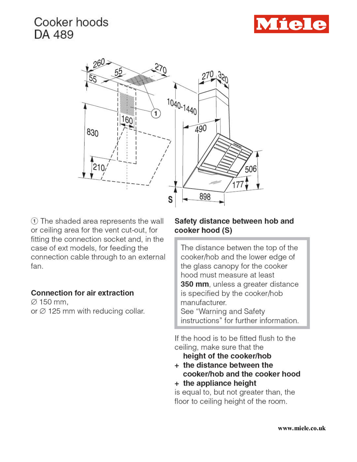 Miele DA489 User Manual