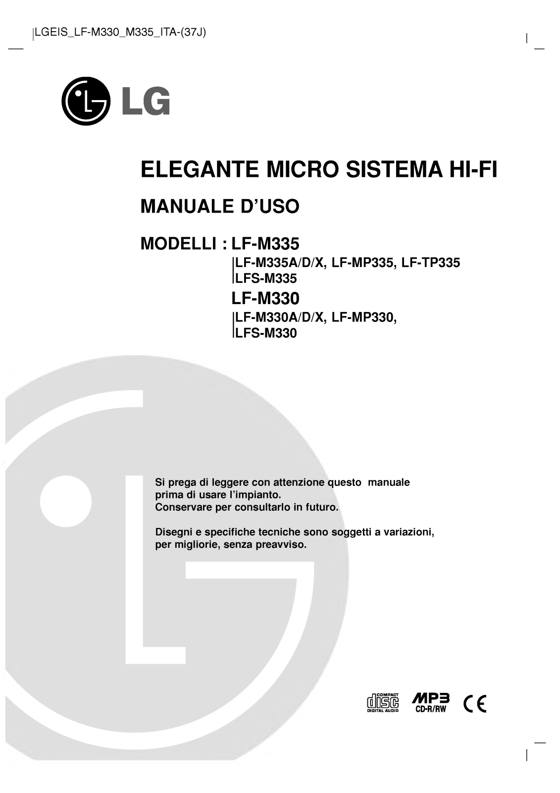 Lg LF-M330, LF-M335 User Manual