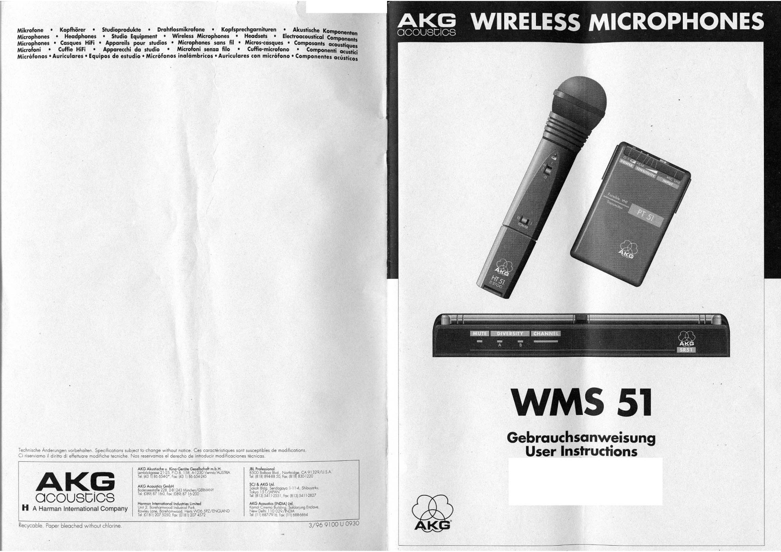 Akg WMS 51 User Manual