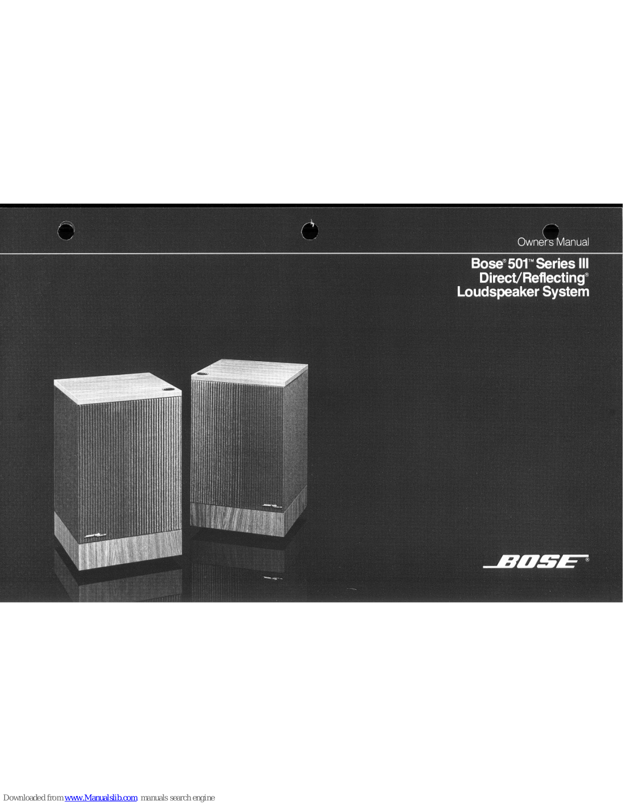 Bose 501 Series III Owner's Manual