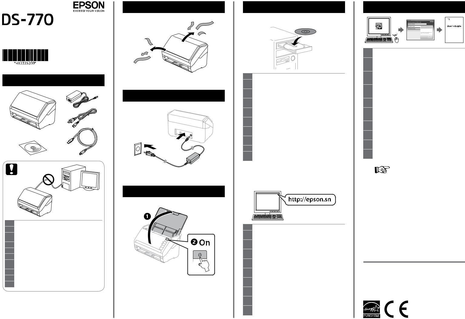 EPSON WORKFORCE DS-770 User Manual