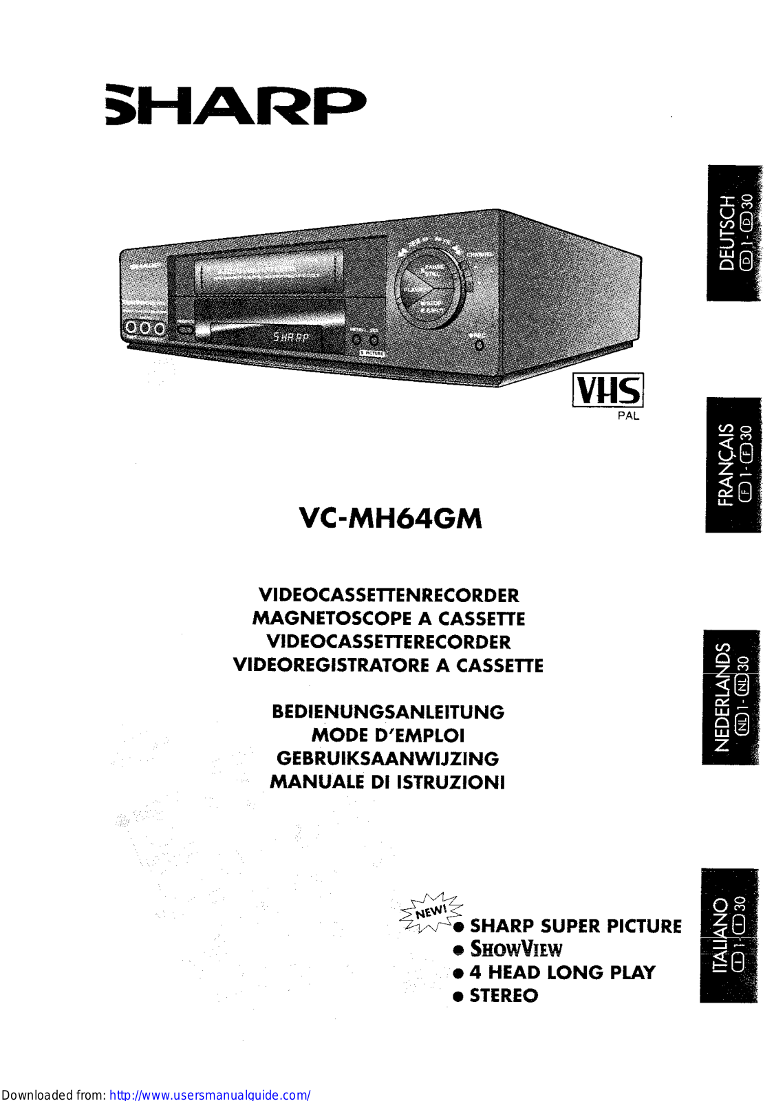 SHARP VC-MH64GM User Manual