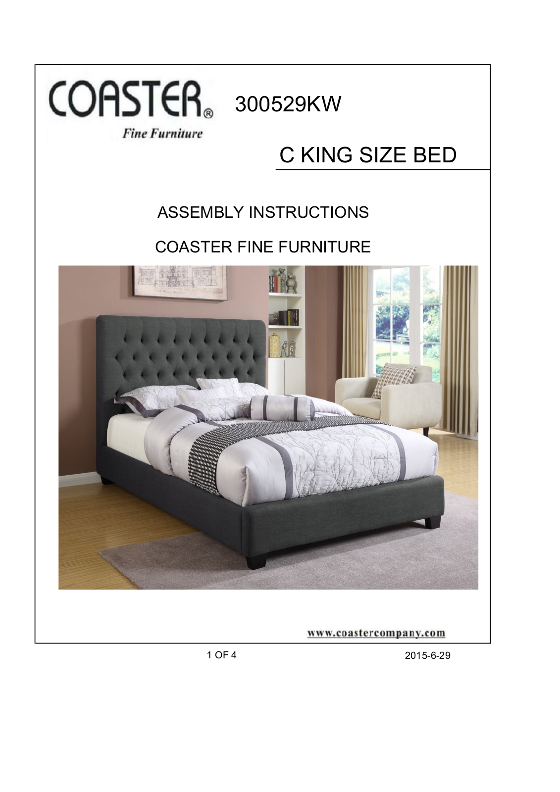 Coaster 300529KW Assembly Guide - ManualMachine.com