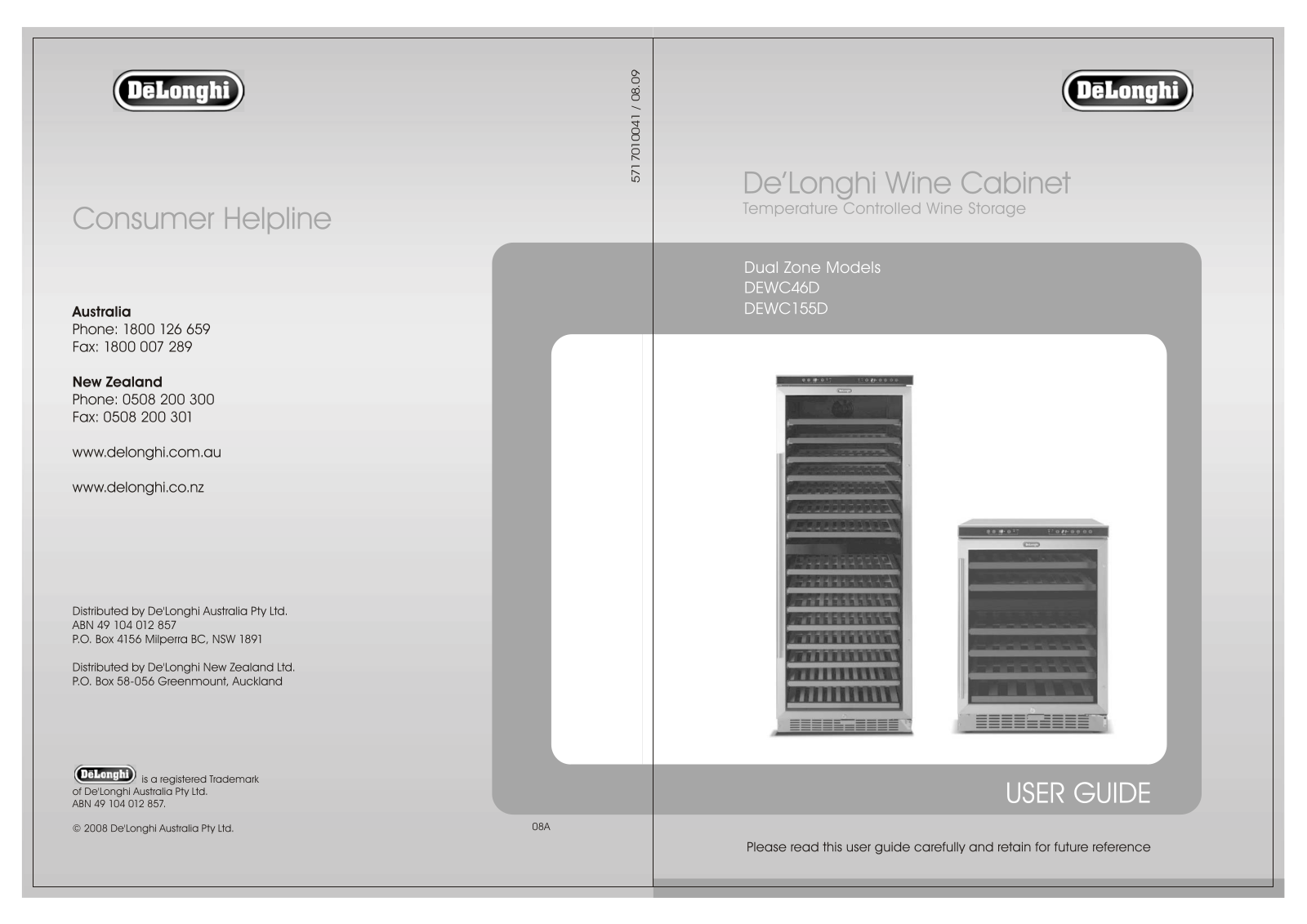 Delonghi DEWC46D User Manual