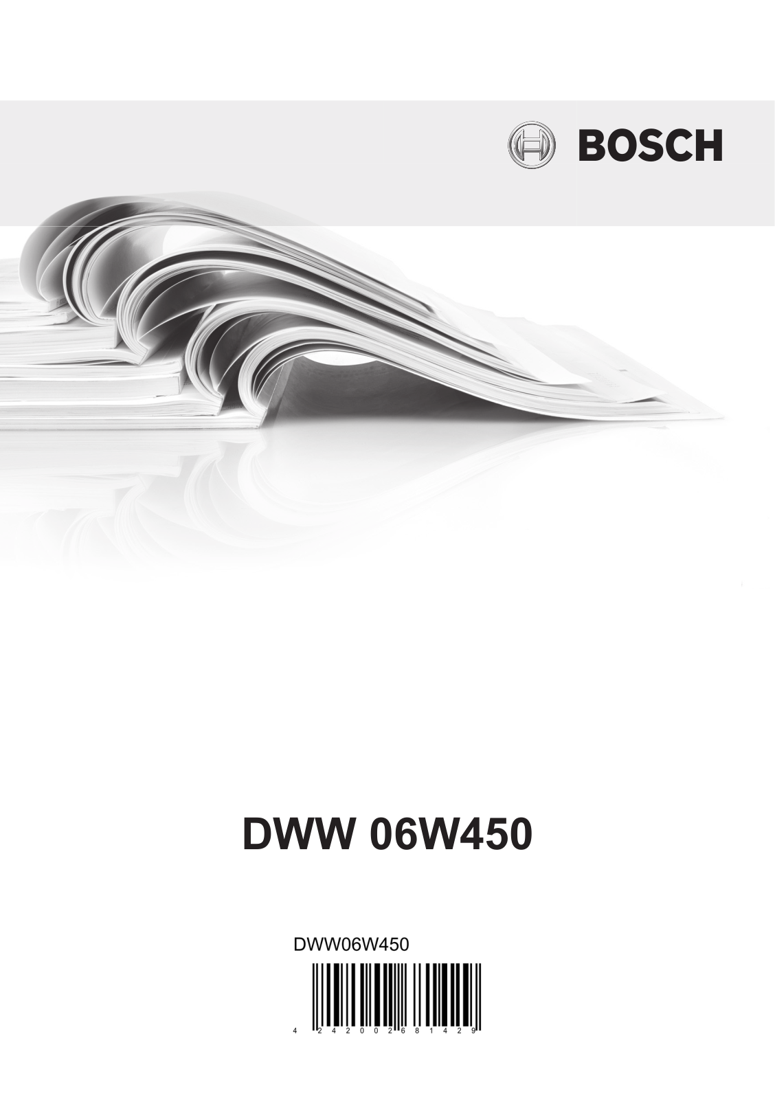 Bosch DWW06W450 User Manual