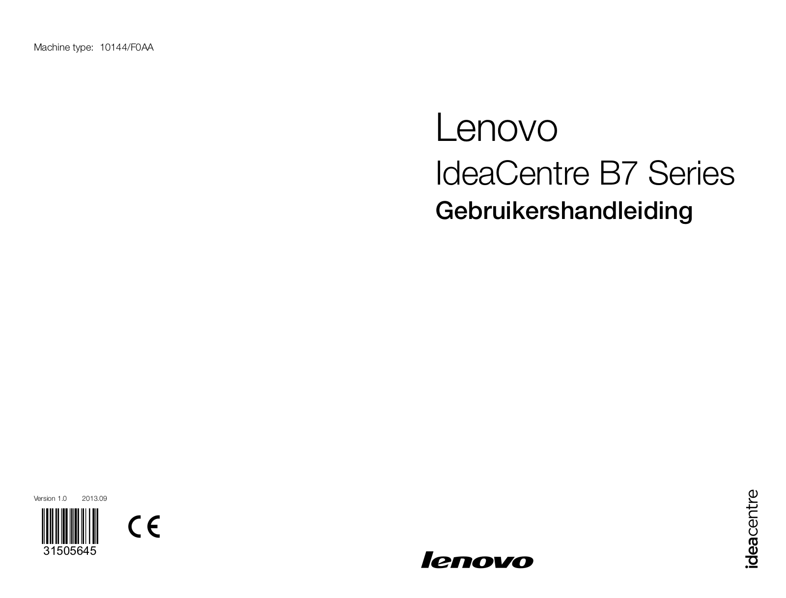 Lenovo IdeaCentre B7 Series User Guide