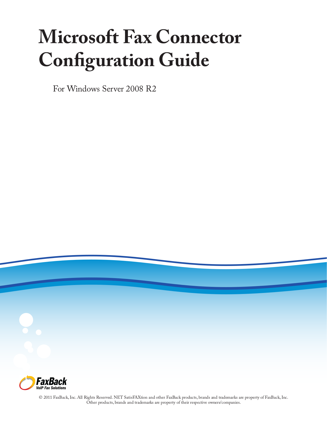 FaxBack Connector for Microsoft Fax Configuration Guide