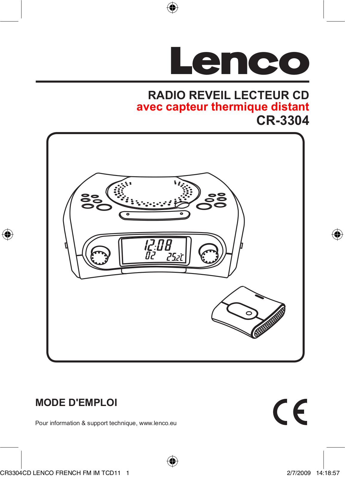 LENCO CR-3304 User Manual