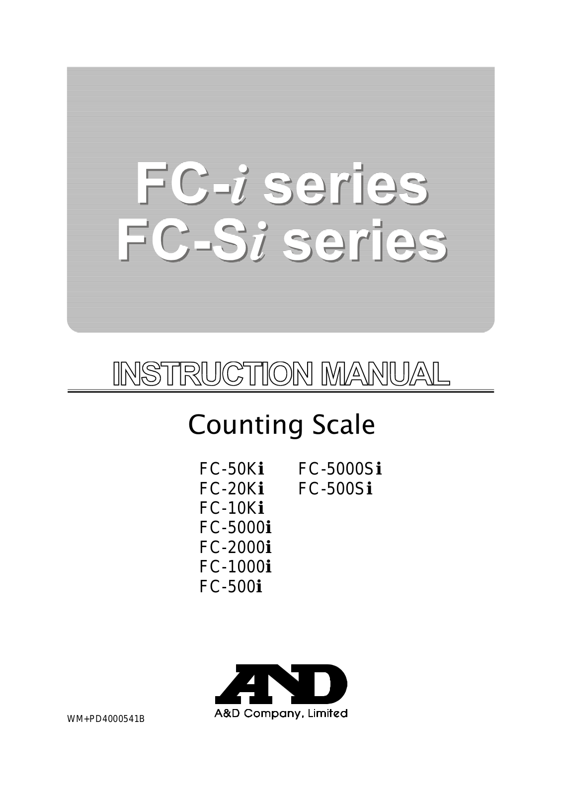 A&D FC-500Si User Manual