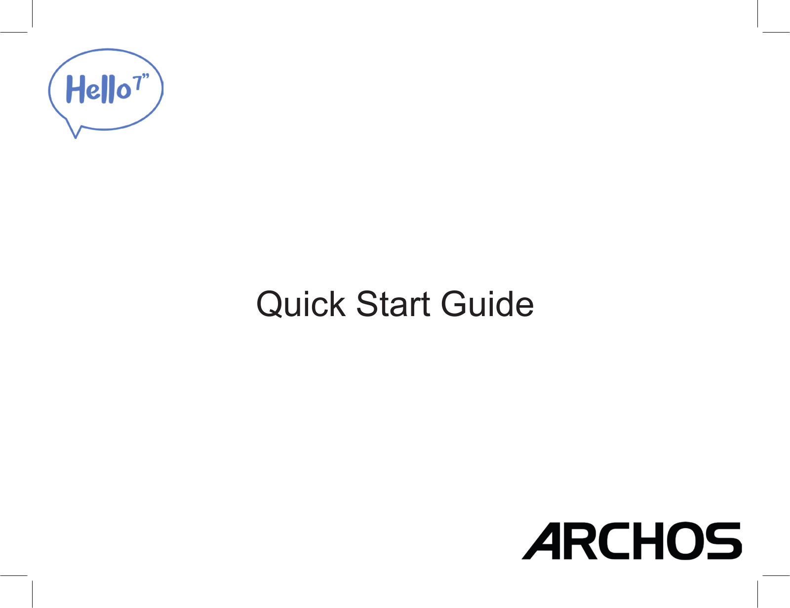 ARCHOS Hello 7 Manuel de prise en main