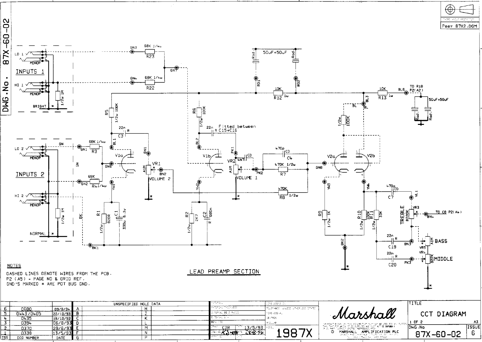 Marshall 1987X Schematic