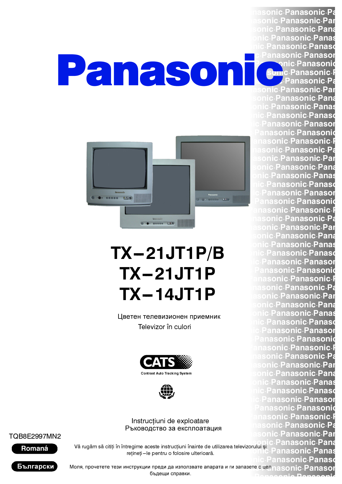 PANASONIC TX-21JT1P, TX-21JT1PB, TX-14JT1P User Manual