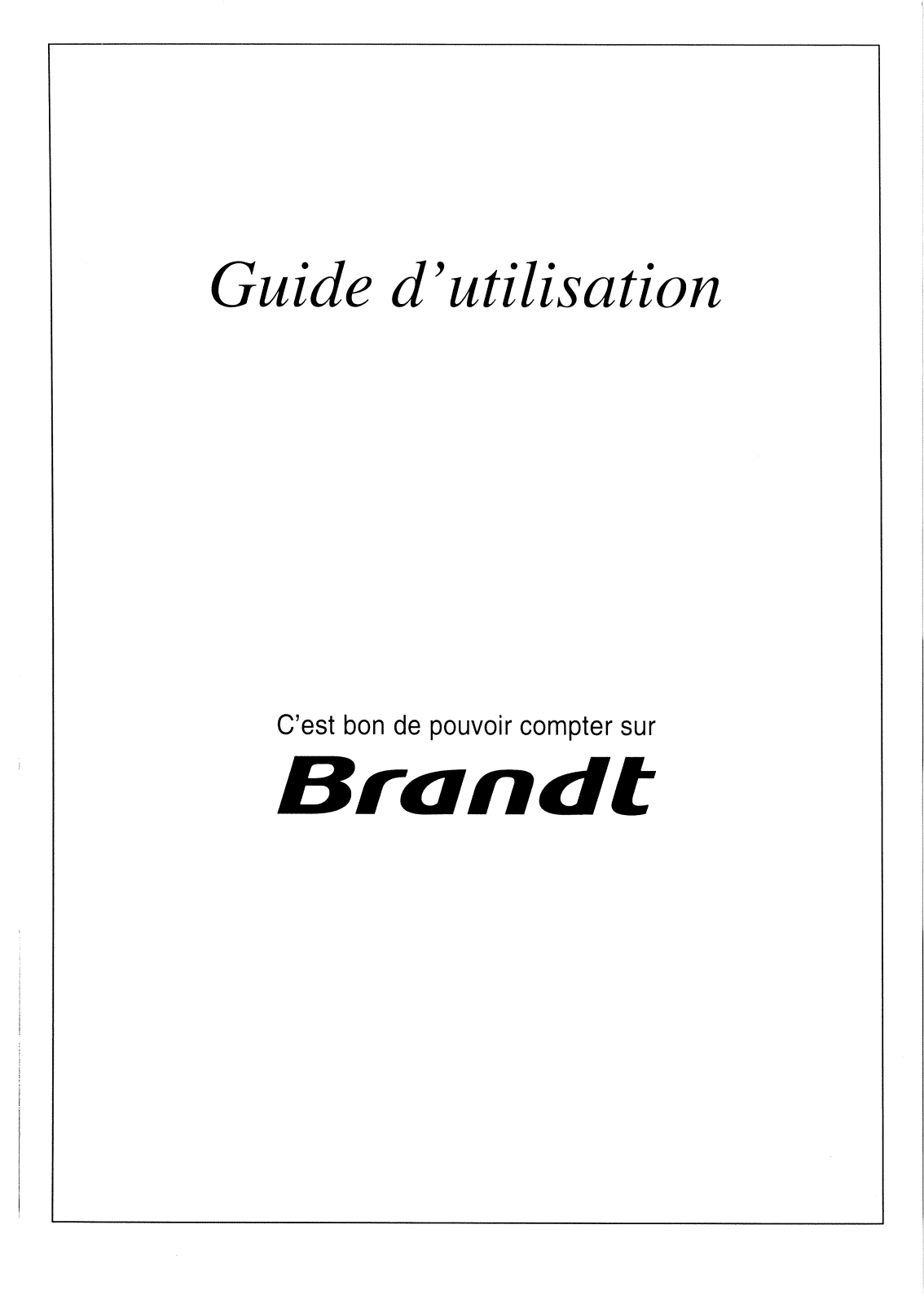 BRANDT AC236, AC256, AC216 User Manual