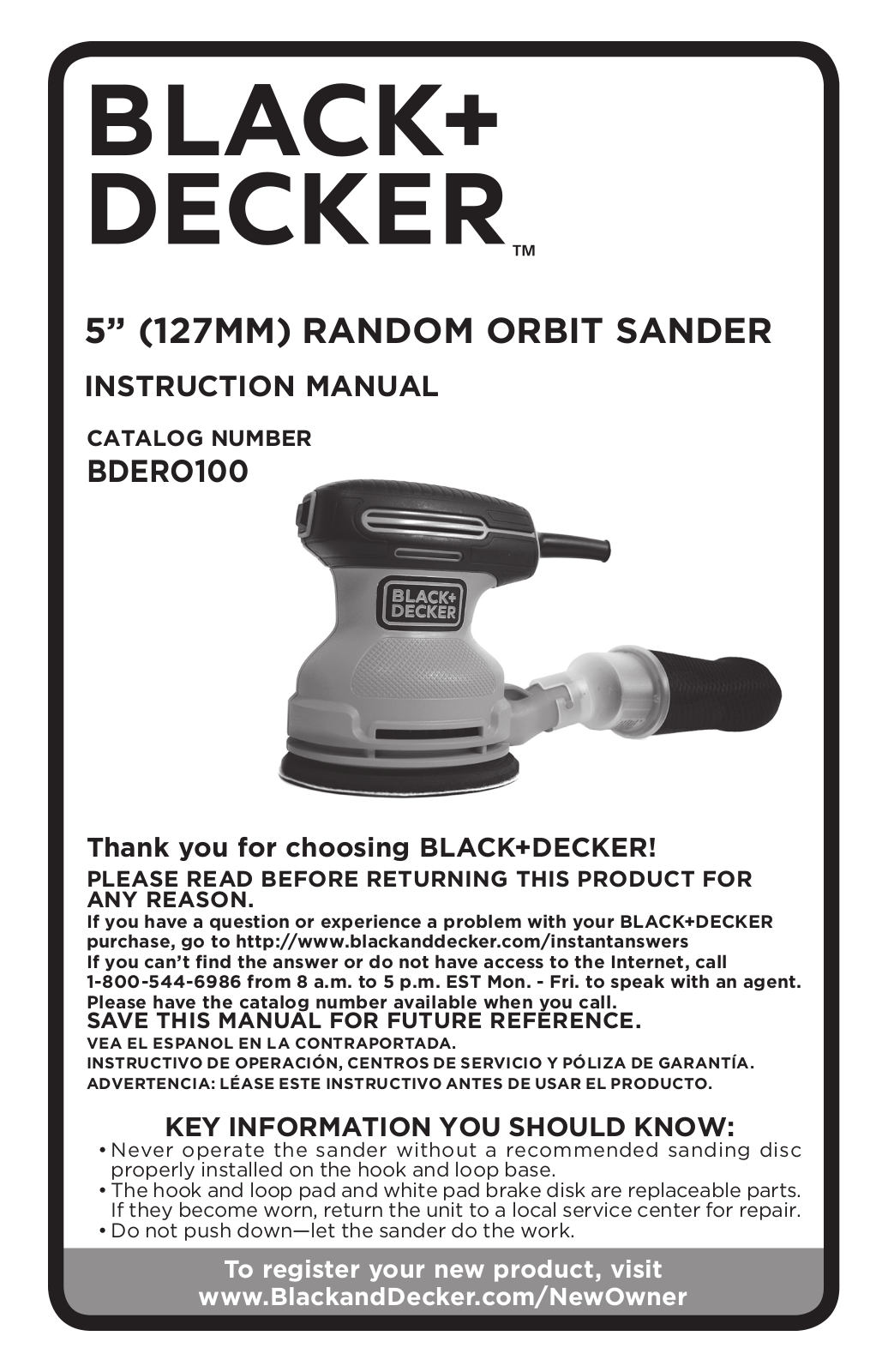 Black & Decker BDERO100 User Manual