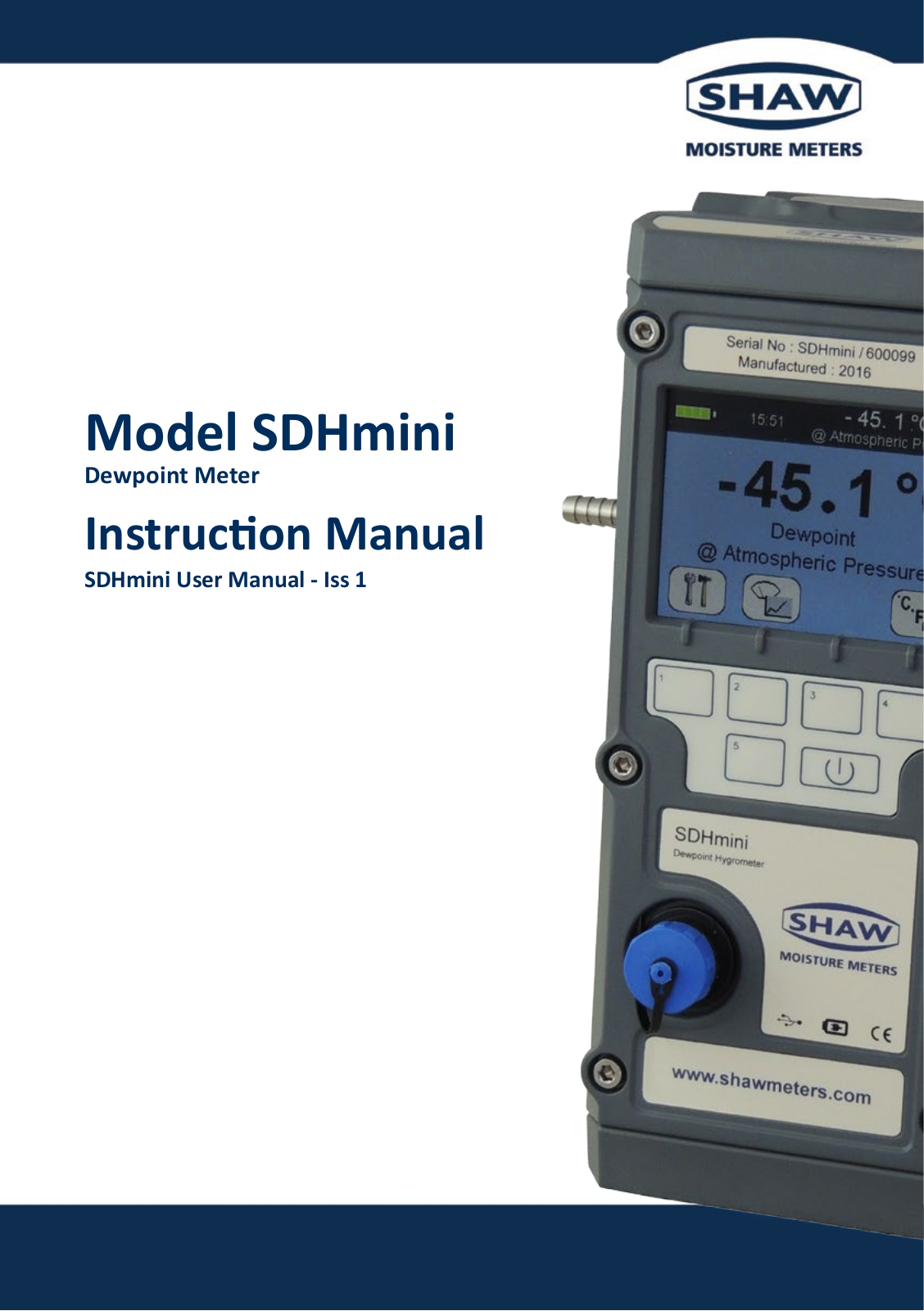 Shaw SDHmini Series, SDHmini P, SDHmini S, SDHmini Bl, SDHmini R Instruction Manual