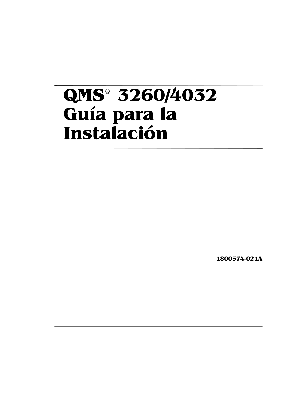 KONICA MINOLTA QMS 4032 Installation Guide