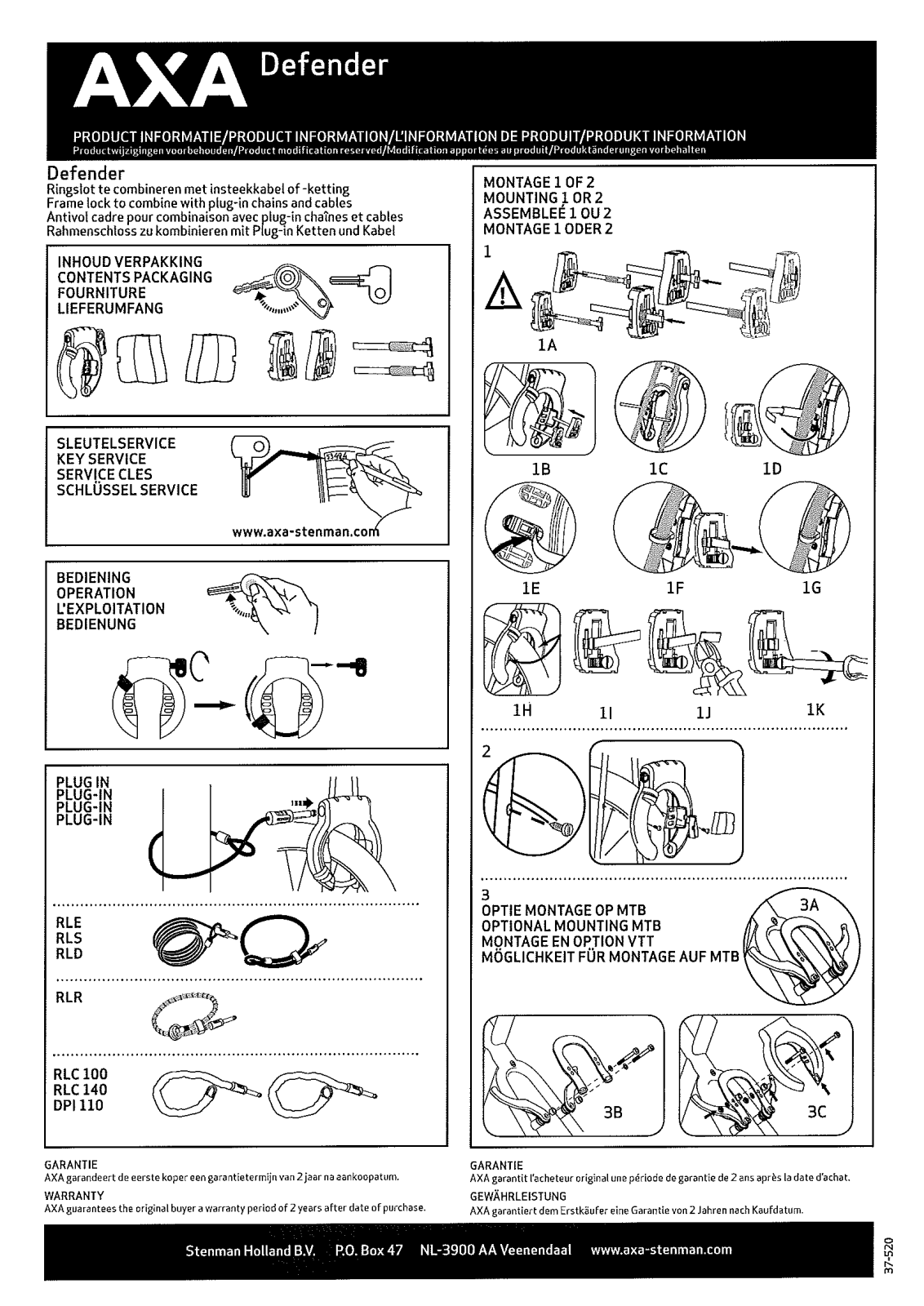 AXA Defender User Manual