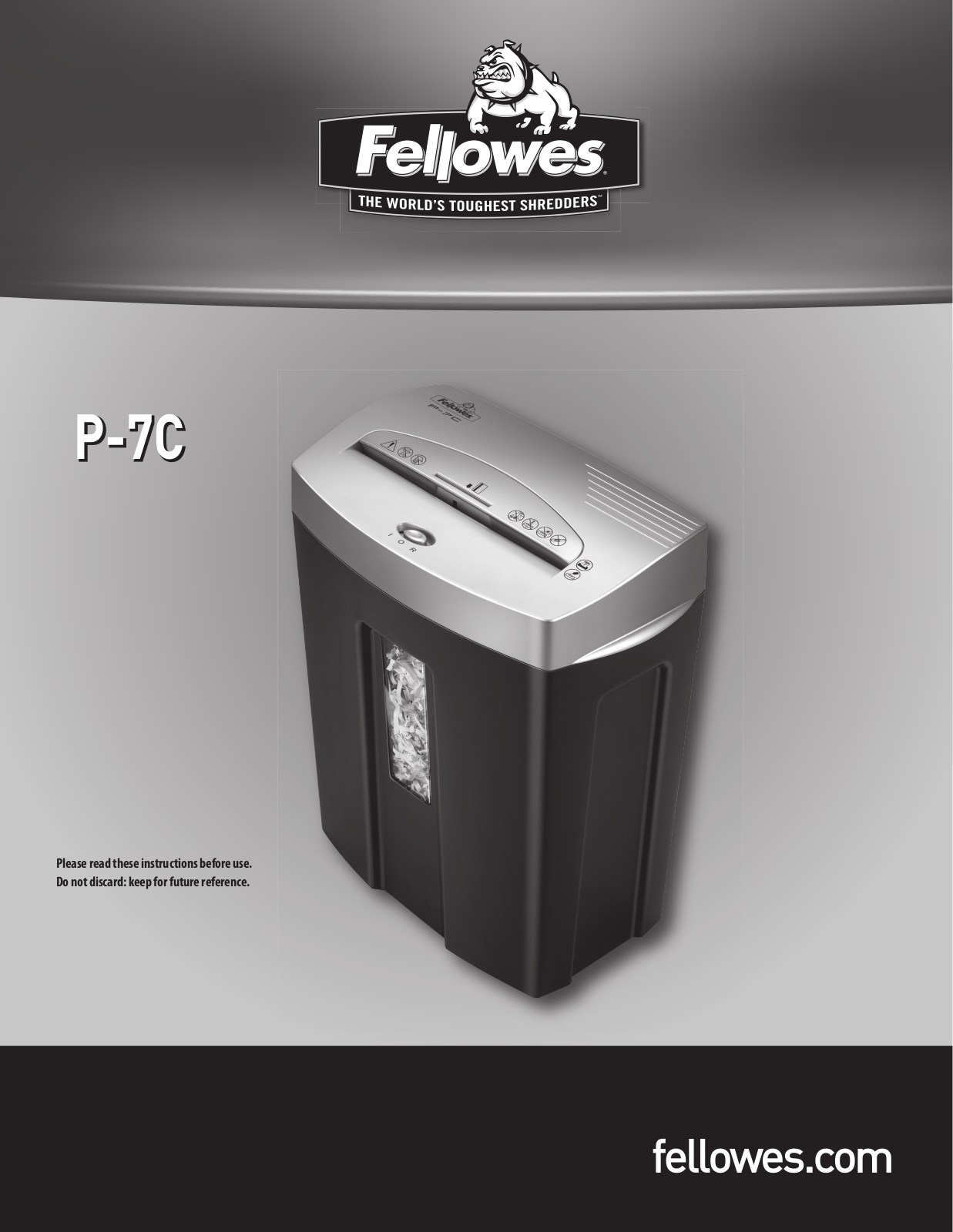 Fellowes P-7C User Manual