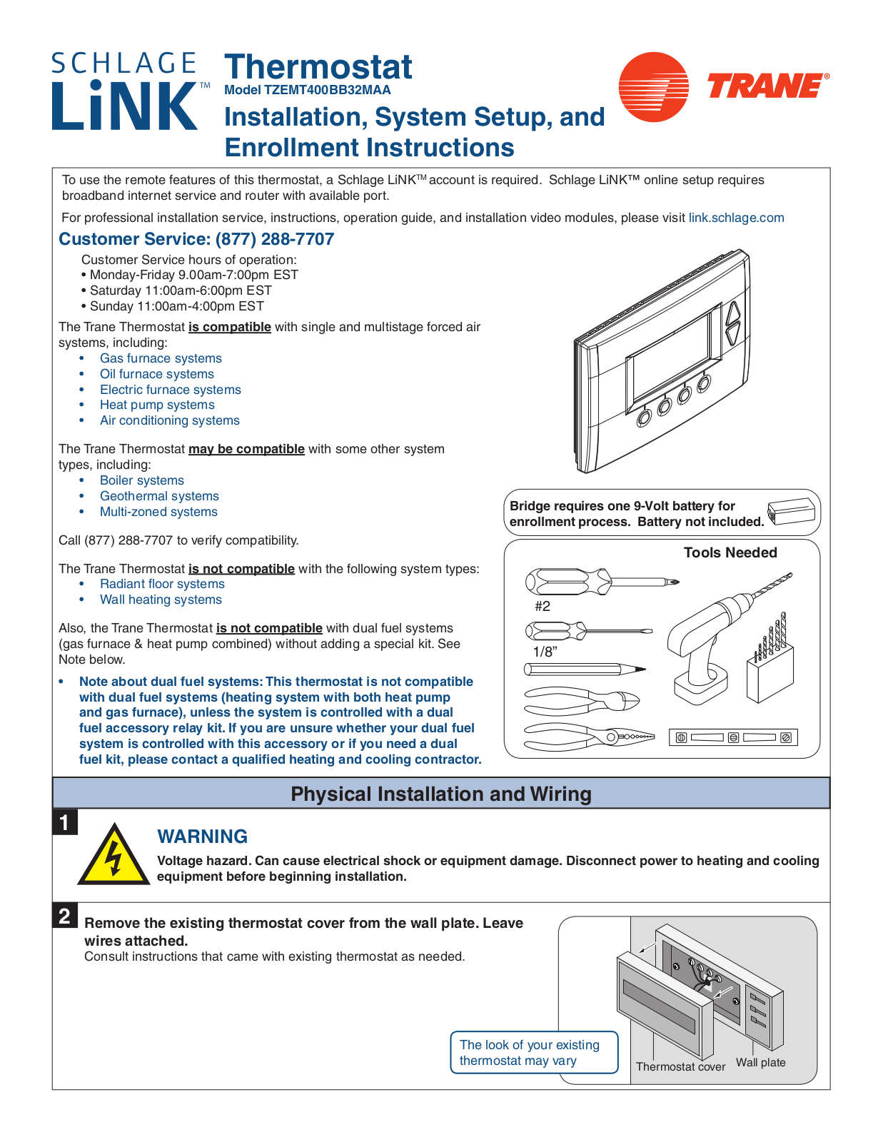 Schlage TZEMT400BB32MAA User Manual