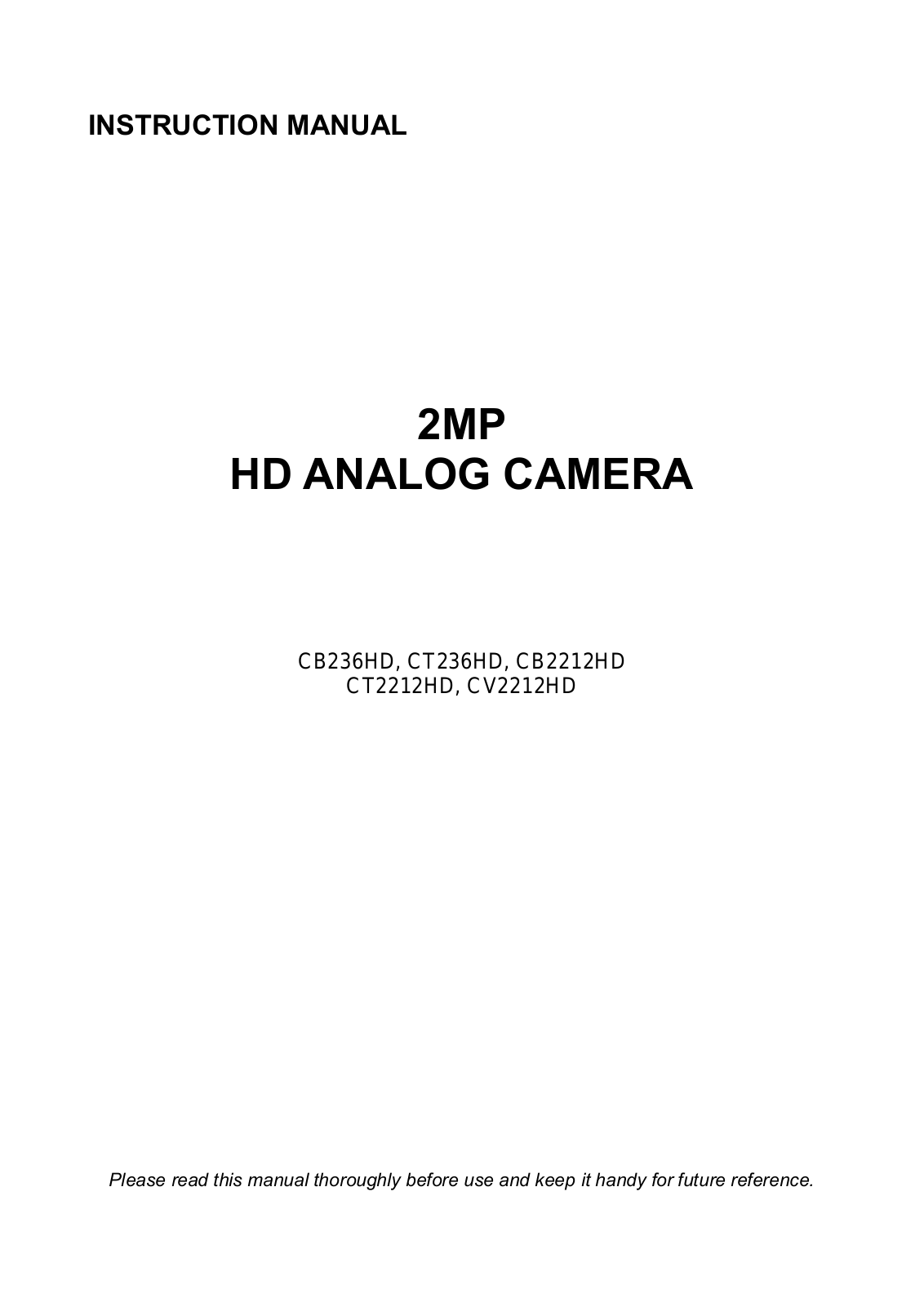 ATV CB2212HD, CT2212HD, CV2212HD User Manual