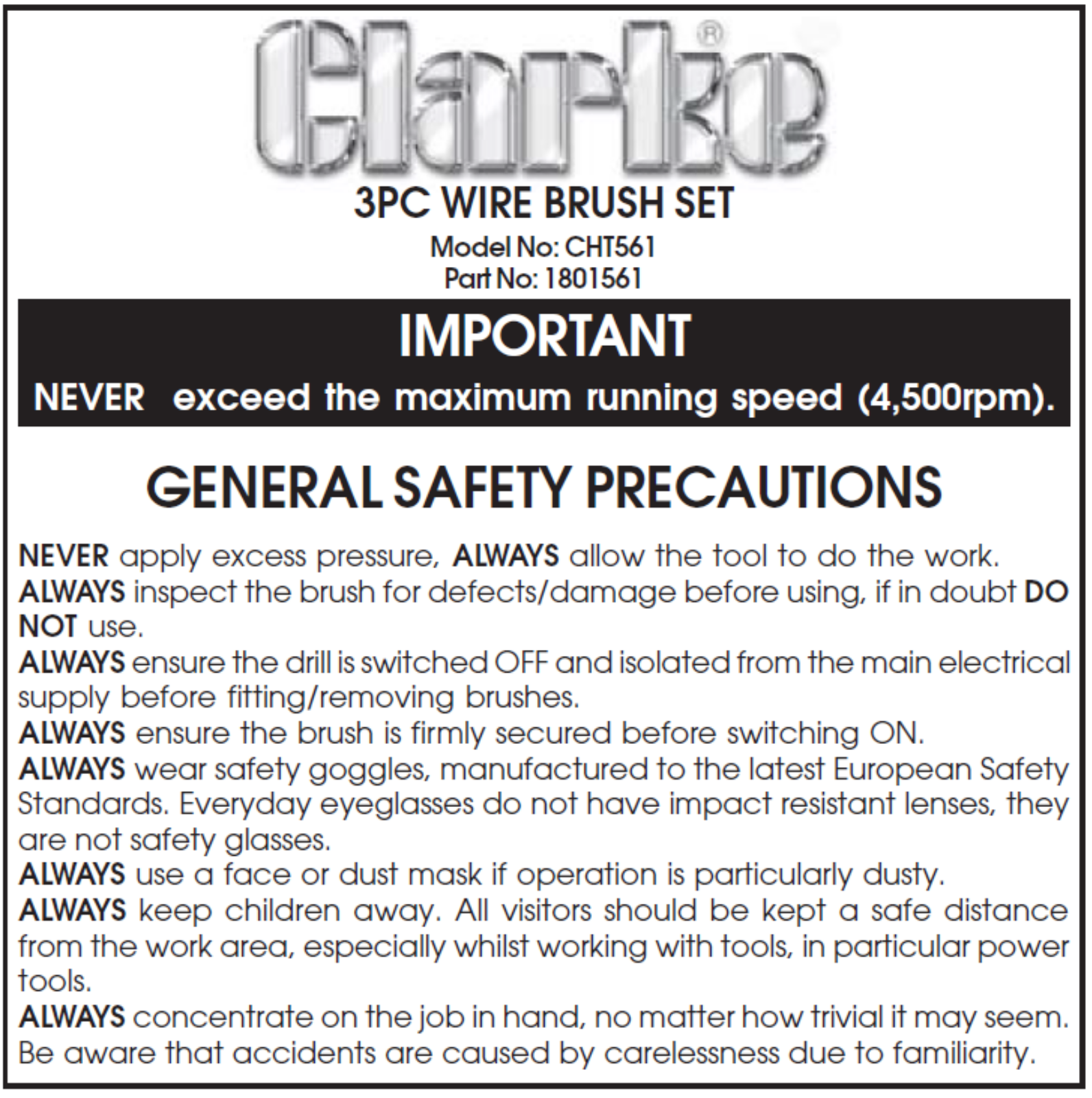 Clarke CHT561 User guide - ManualMachine.com