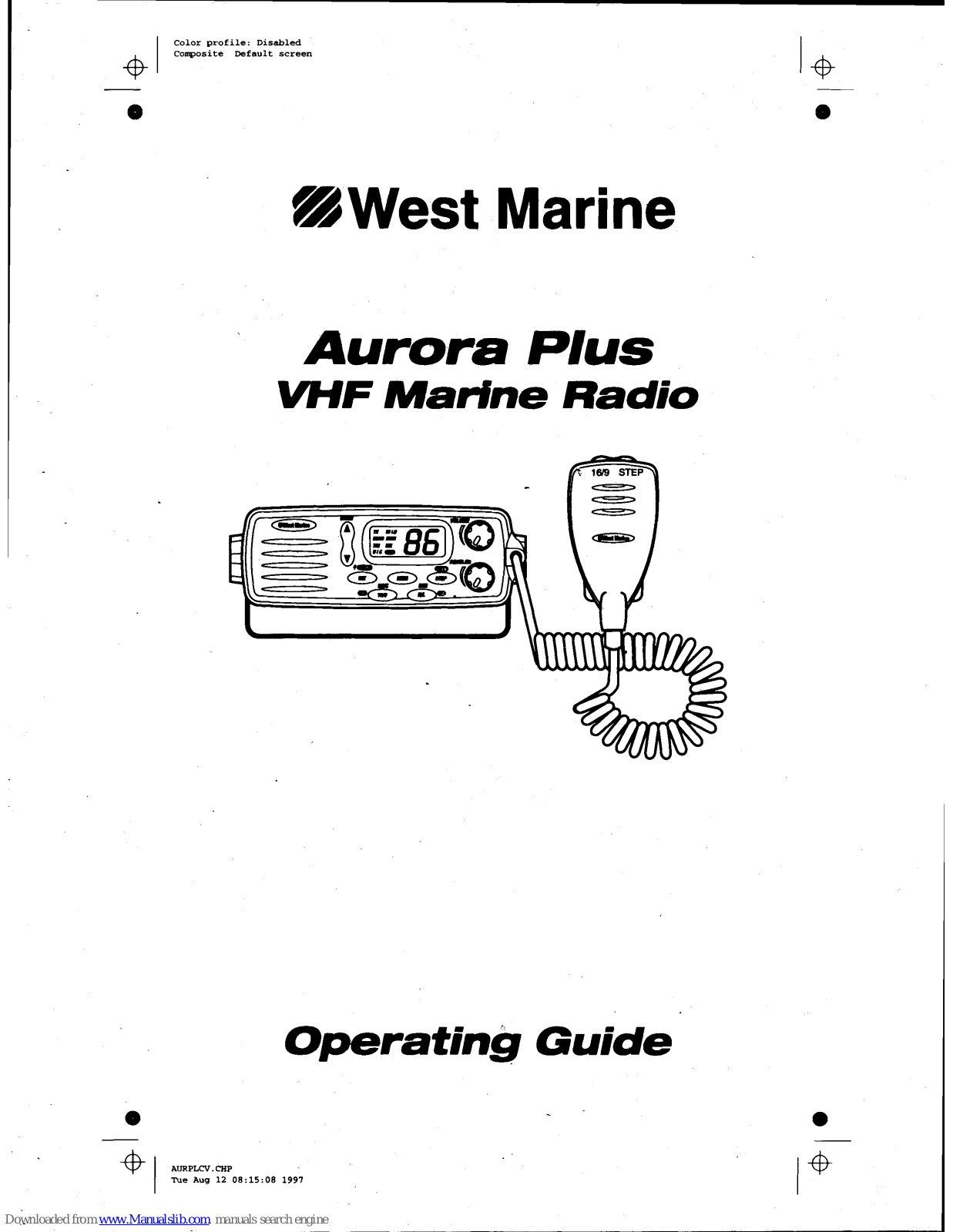 West Marine Aurora Plus Operating Manual