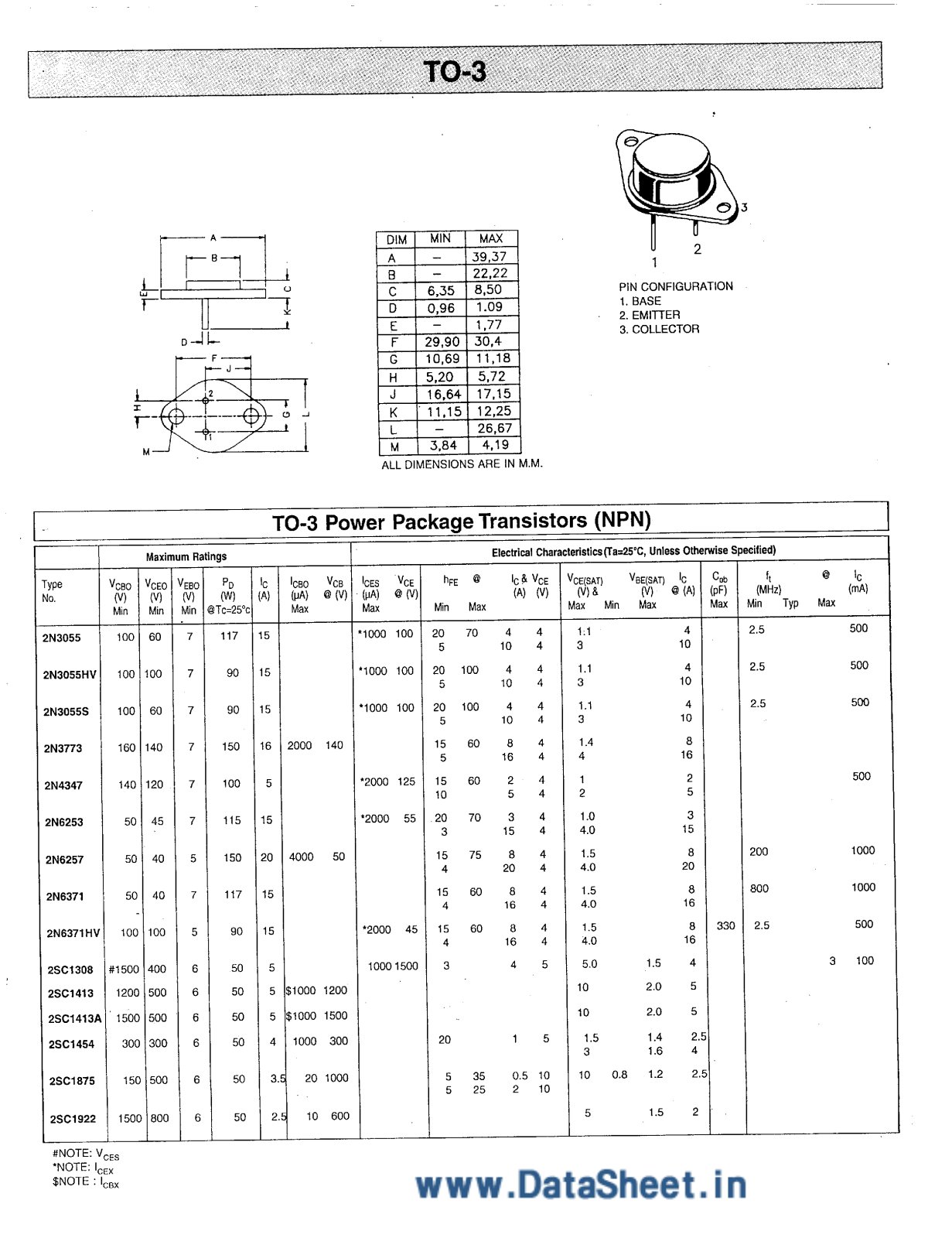 Datasheet 2SC1922 Specification - ManualMachine.com