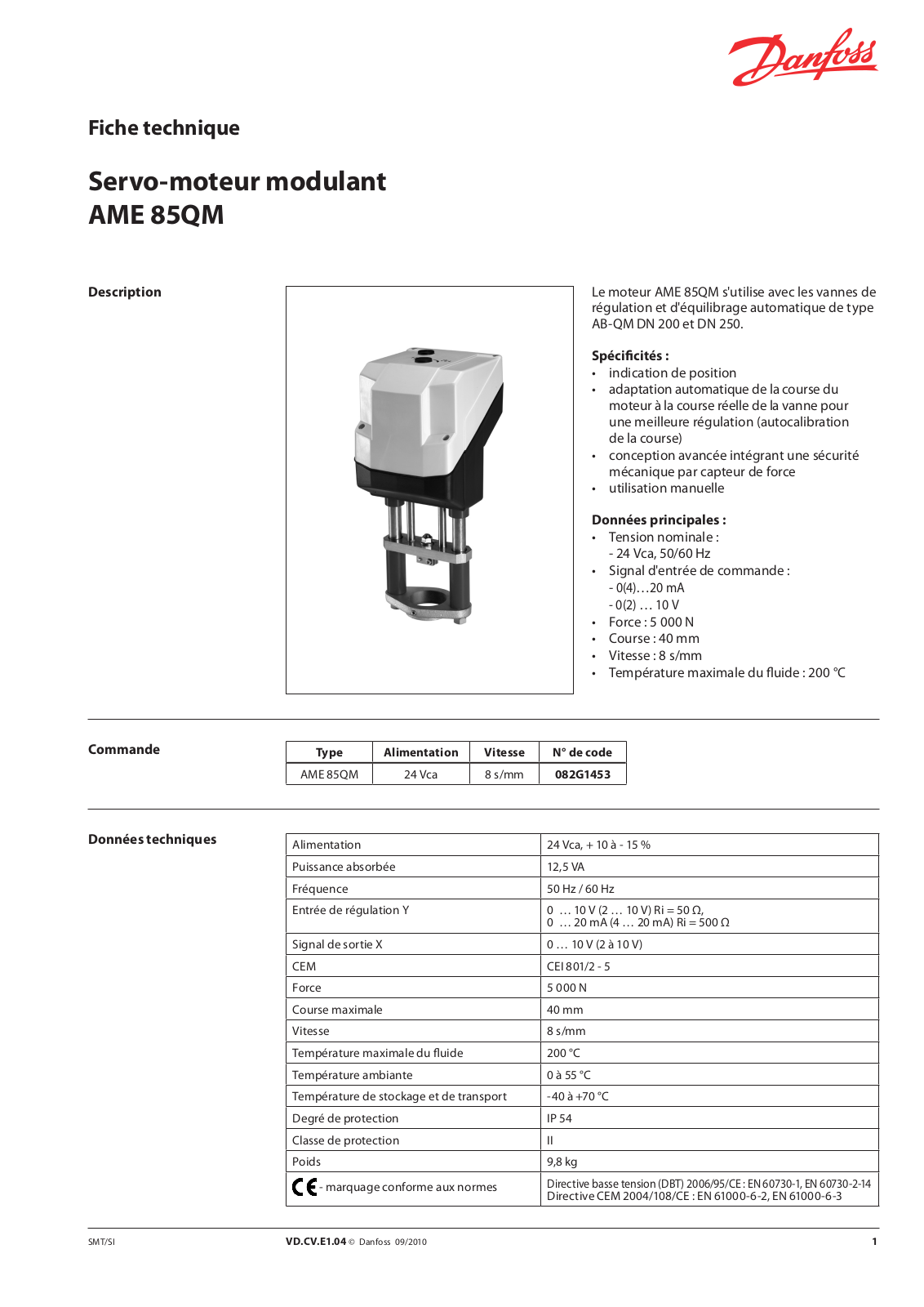 Danfoss AME 85QM Data sheet