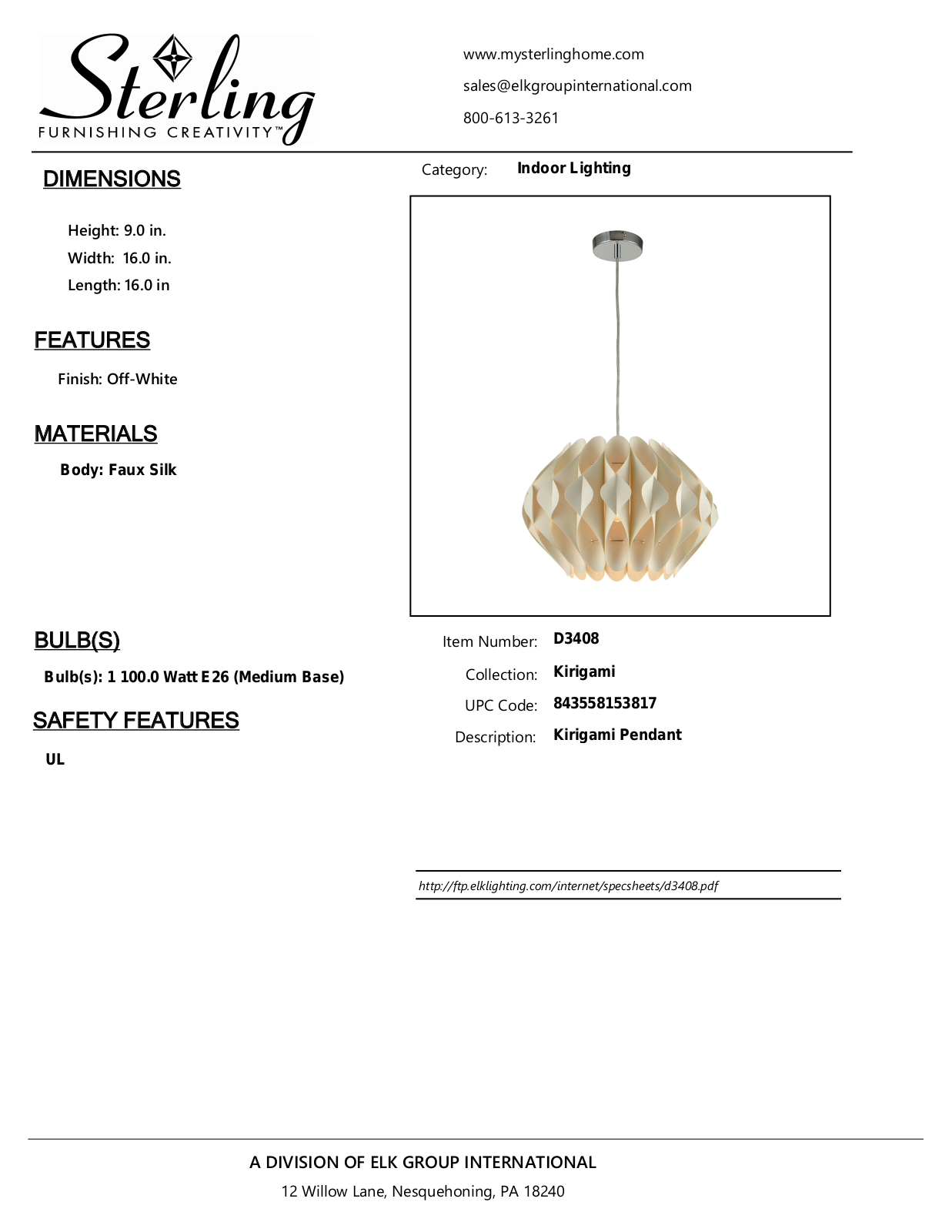 ELK Home D3408 User Manual