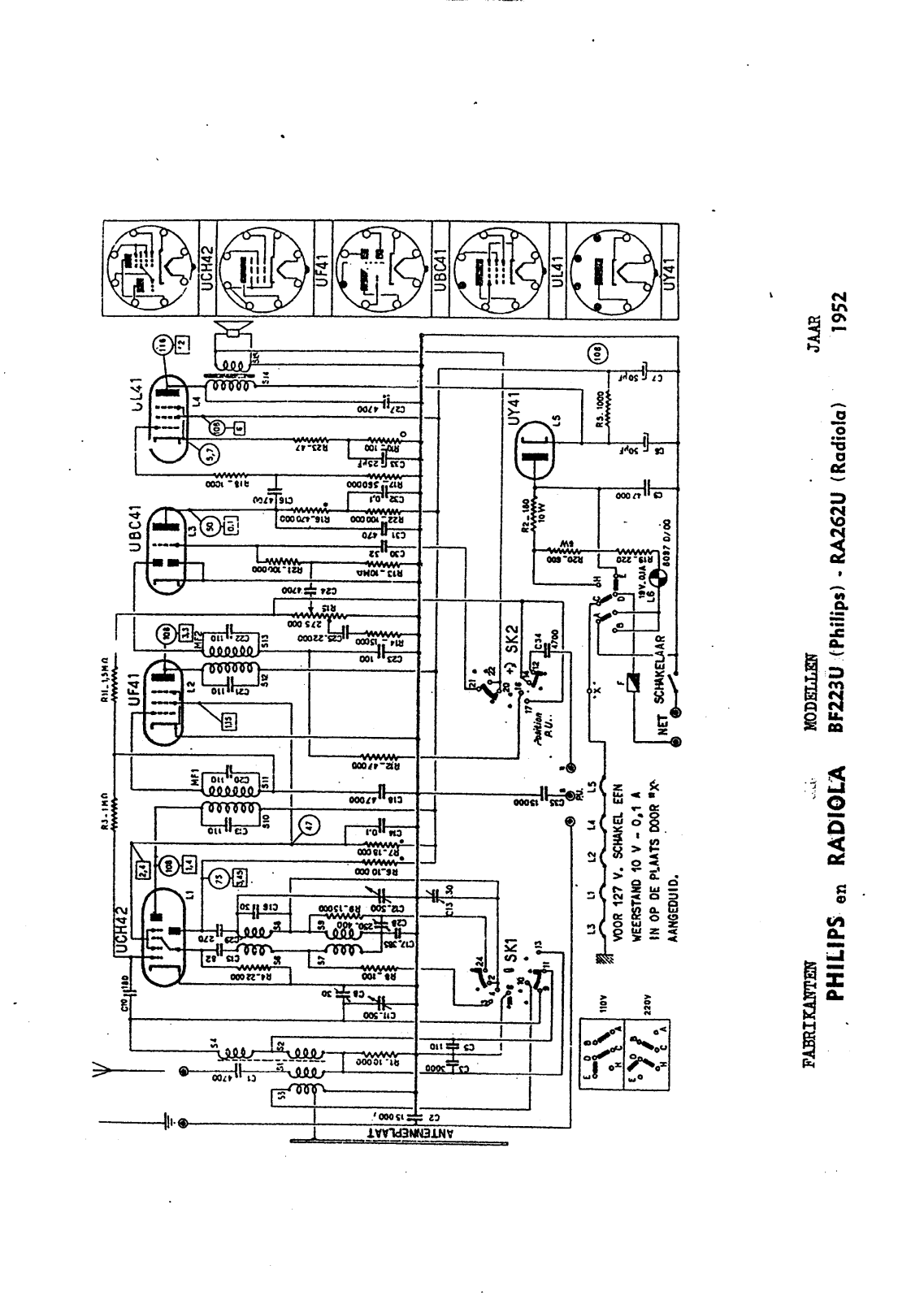 Philips RA-262U, BF-223-U Service Manual