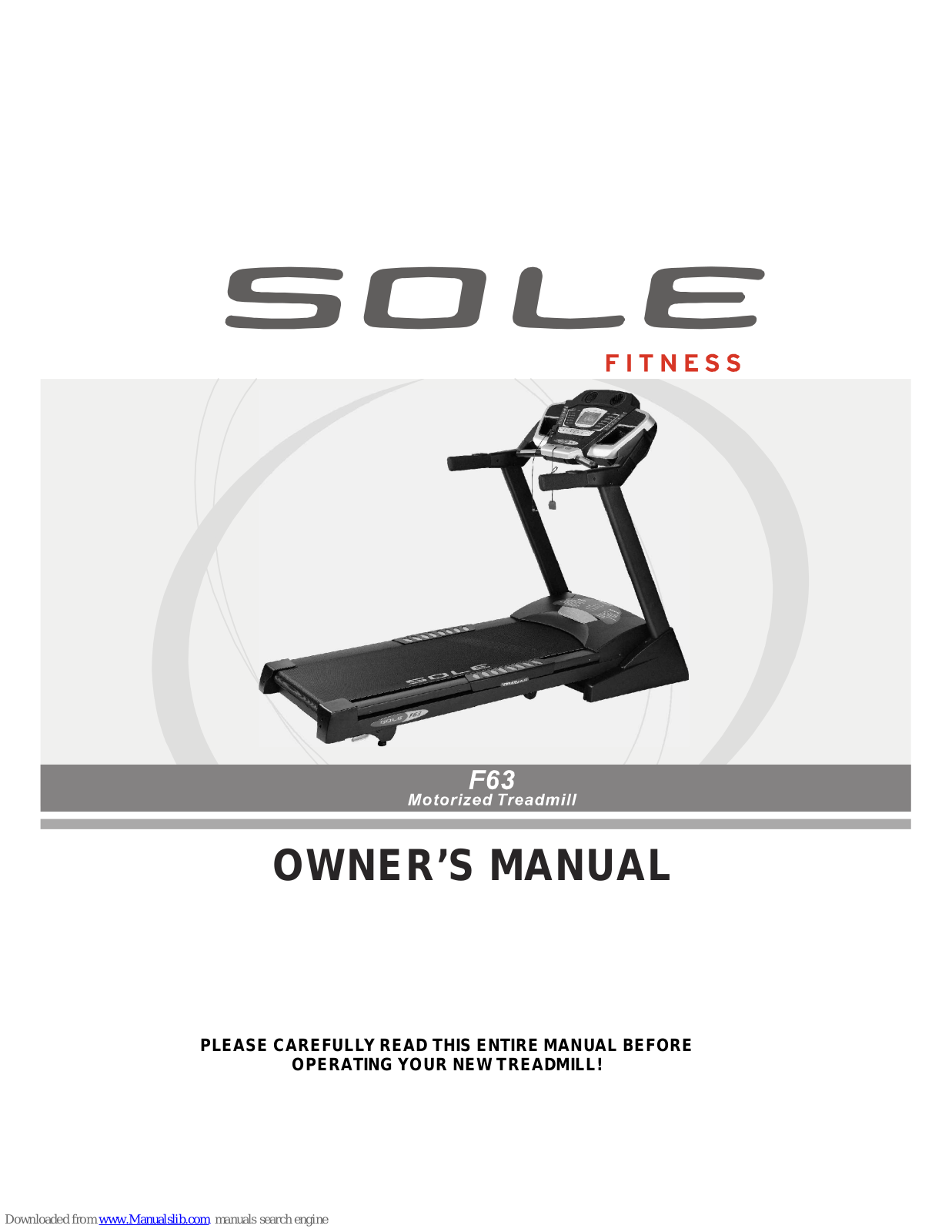 Sole Fitness F63 Owner's Manual