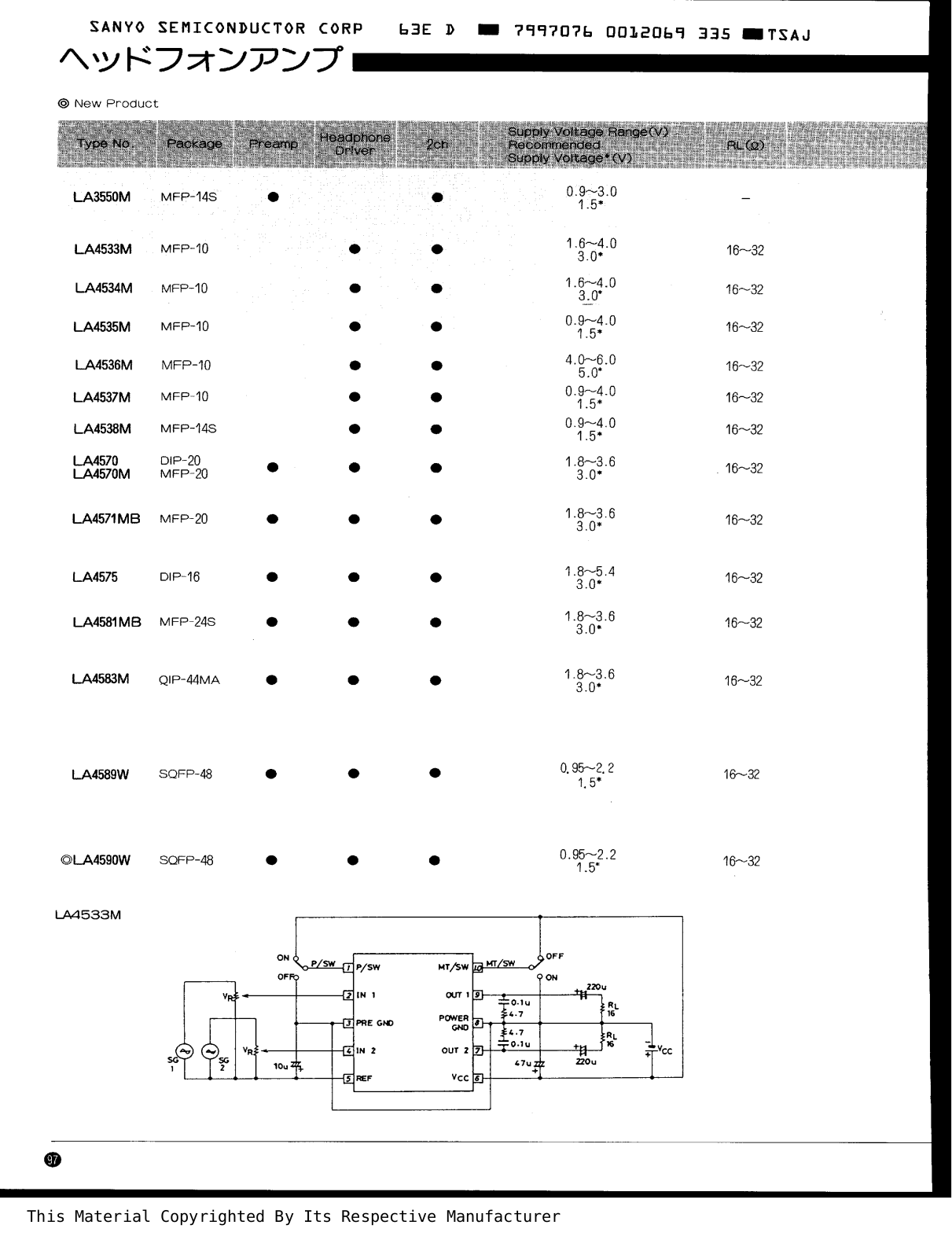 Datasheet LA4570 Specification - ManualMachine.com