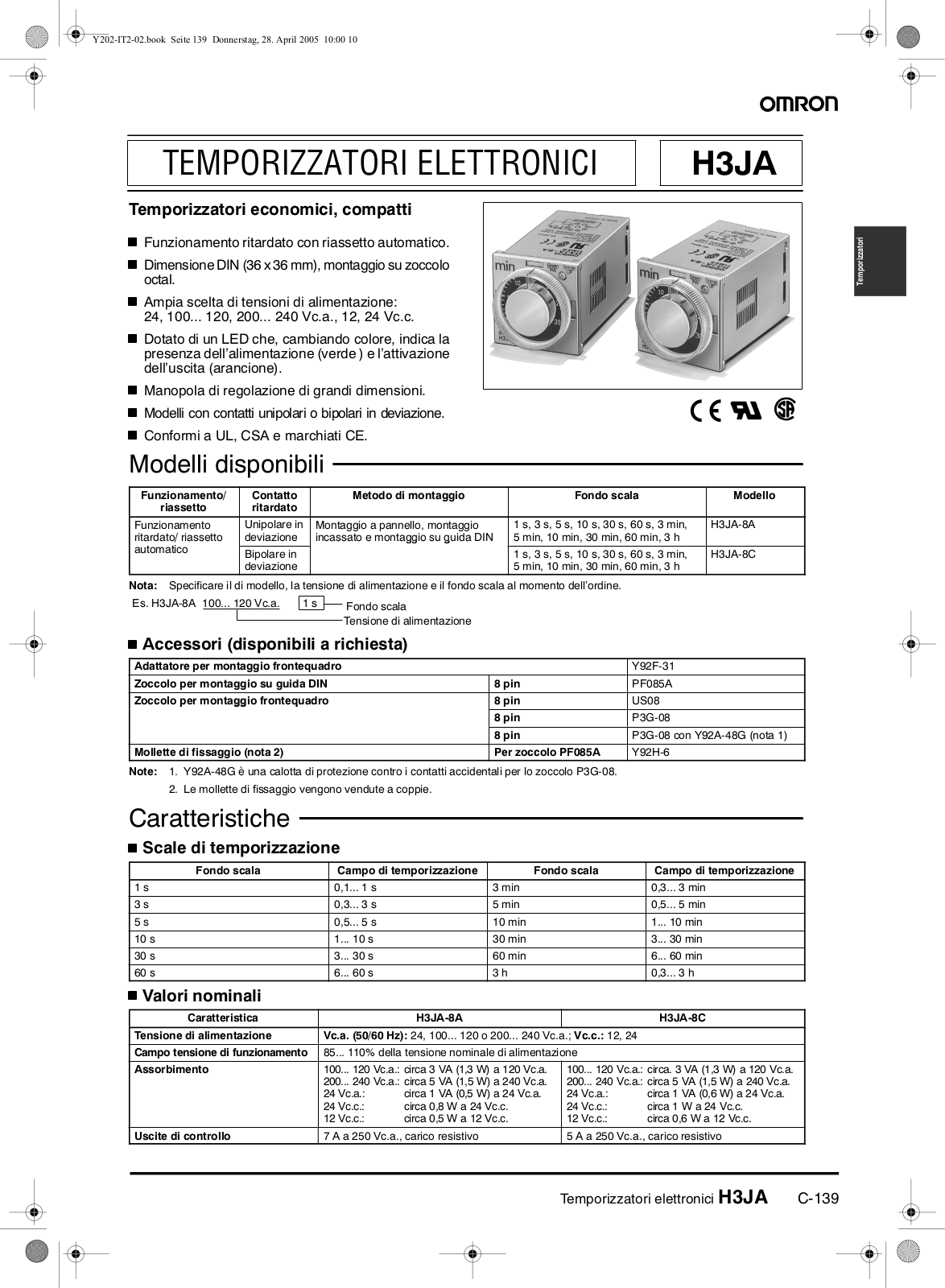 Omron H3JA DATASHEET