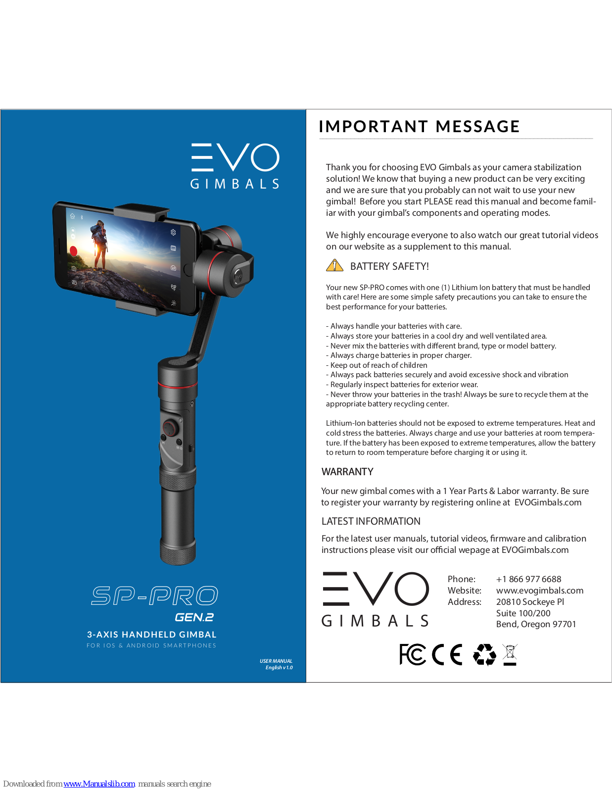 Evo SP-PRO User Manual - ManualMachine.com