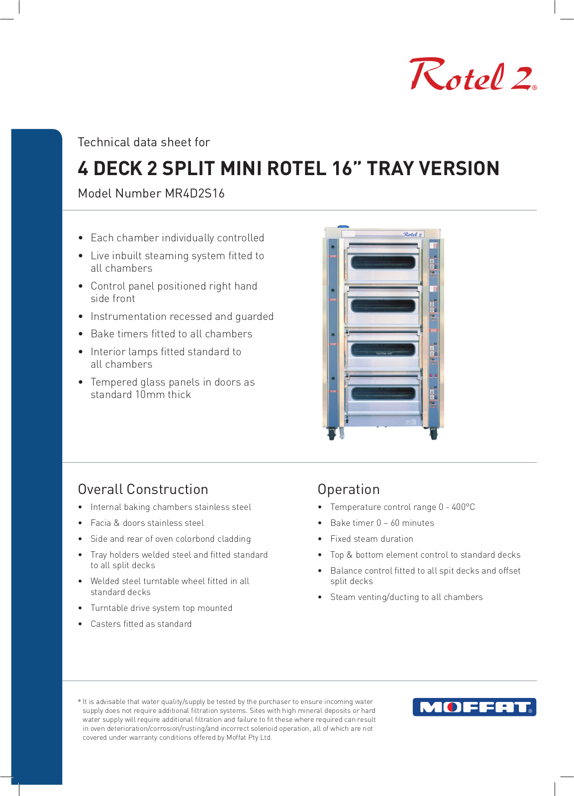 Moffat, Inc. MR4D2S16 General Manual