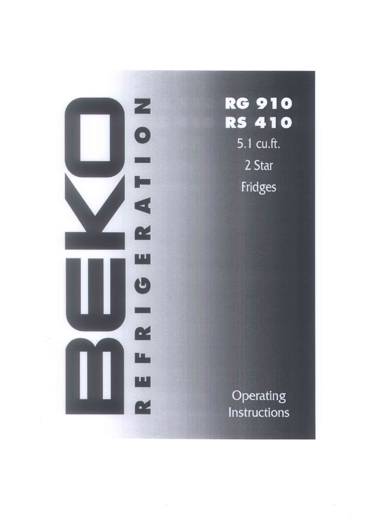 Beko RS410 User Manual